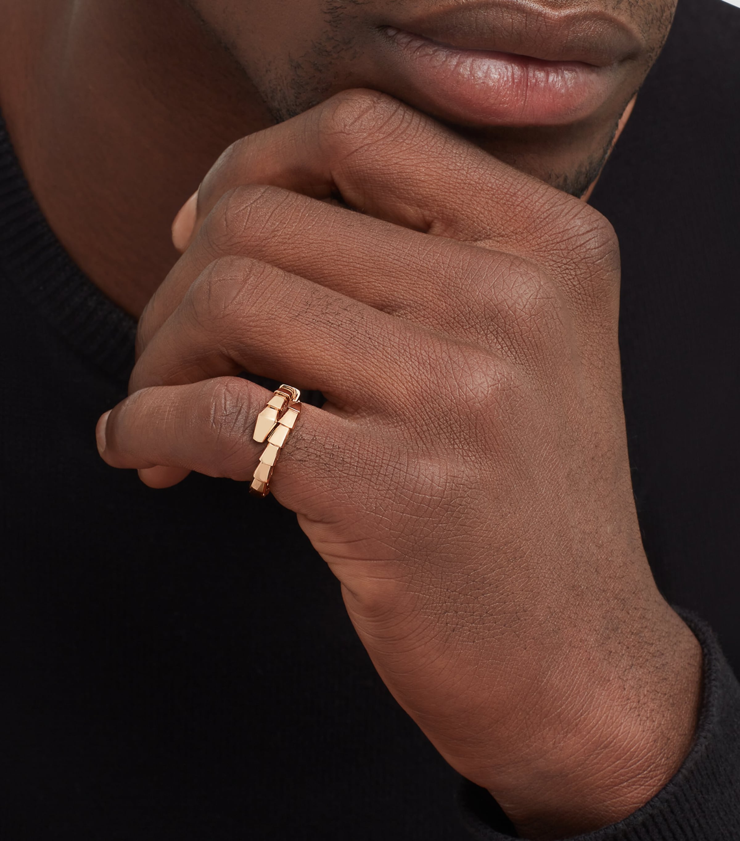 Rose Gold Serpenti Viper Ring PINK GOLD Image 4