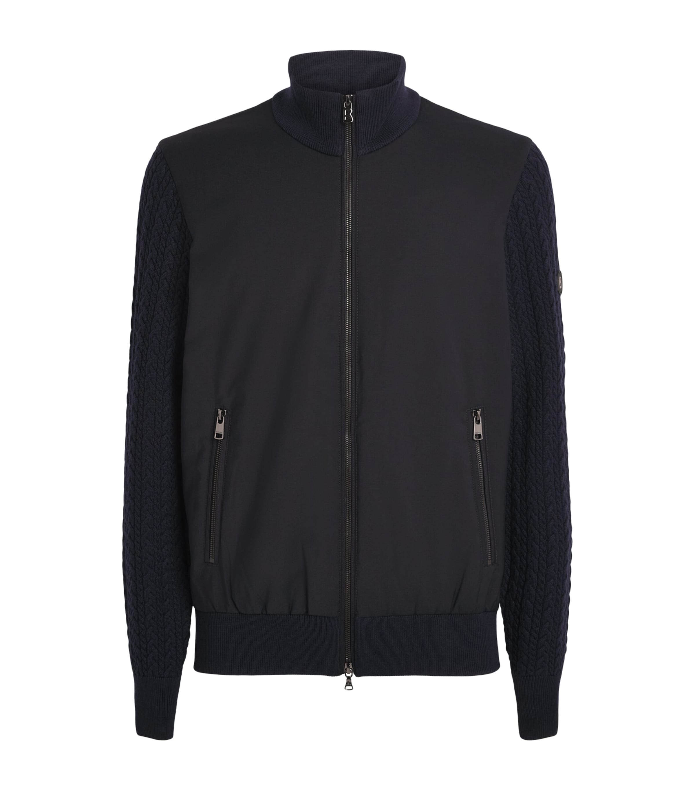 Bogner Mens Virgin Wool Zisco Hybrid Jacket Navy Image 1
