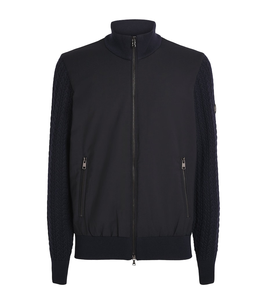 Bogner Mens Virgin Wool Zisco Hybrid Jacket Navy Image 1