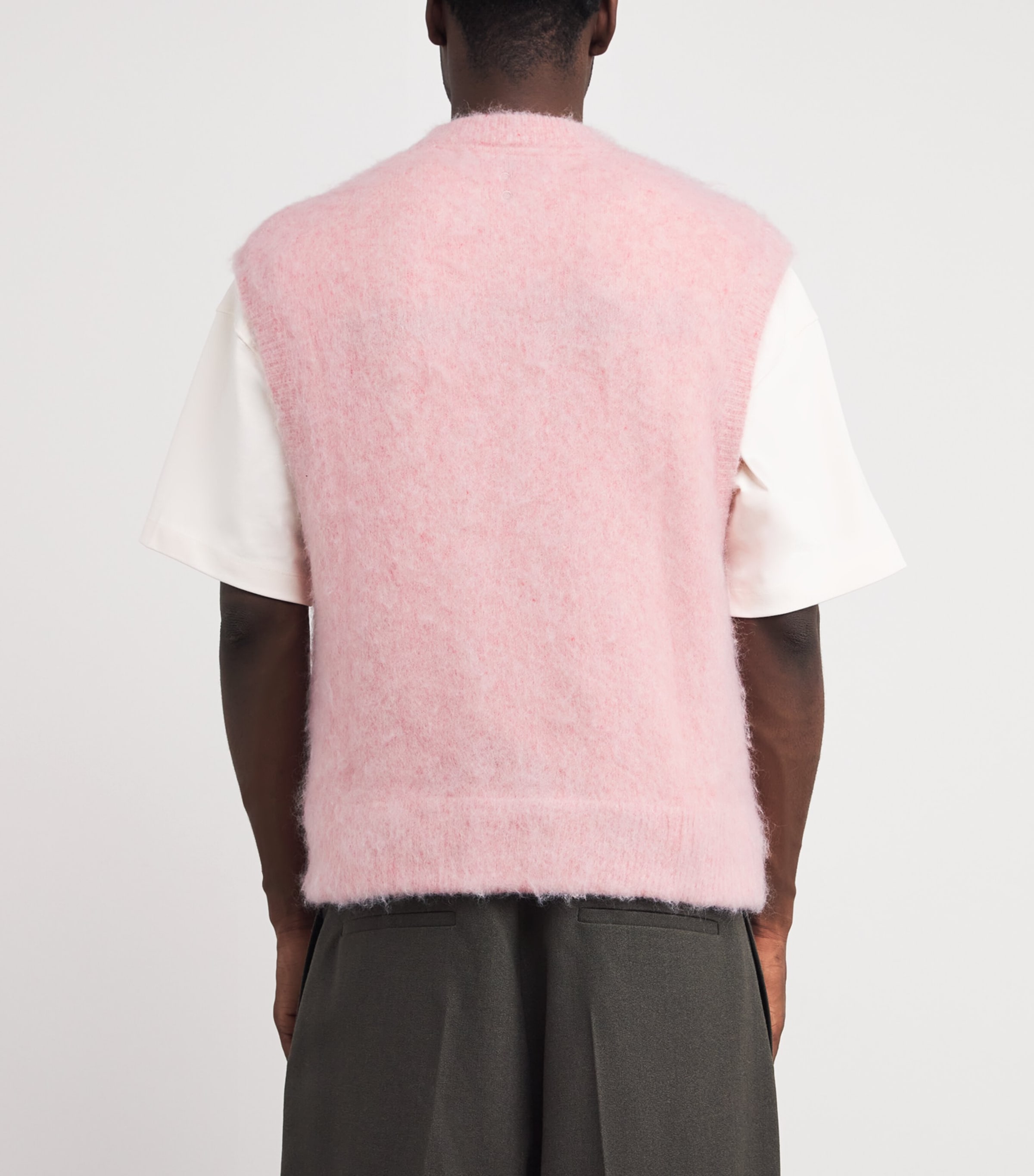 Brushed Knit Sweater Vest PINK Image 4