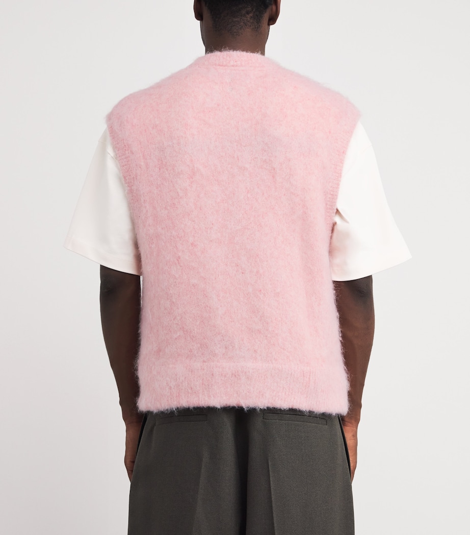 Brushed Knit Sweater Vest PINK Image 4
