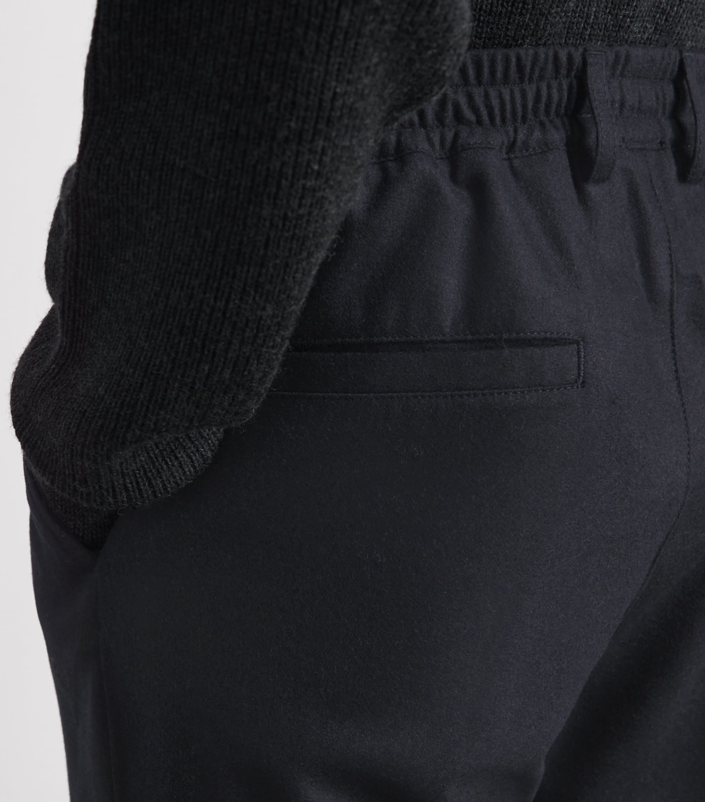 Eleventy Mens Stretch-Cotton Elasticated Trousers Blu Image 3