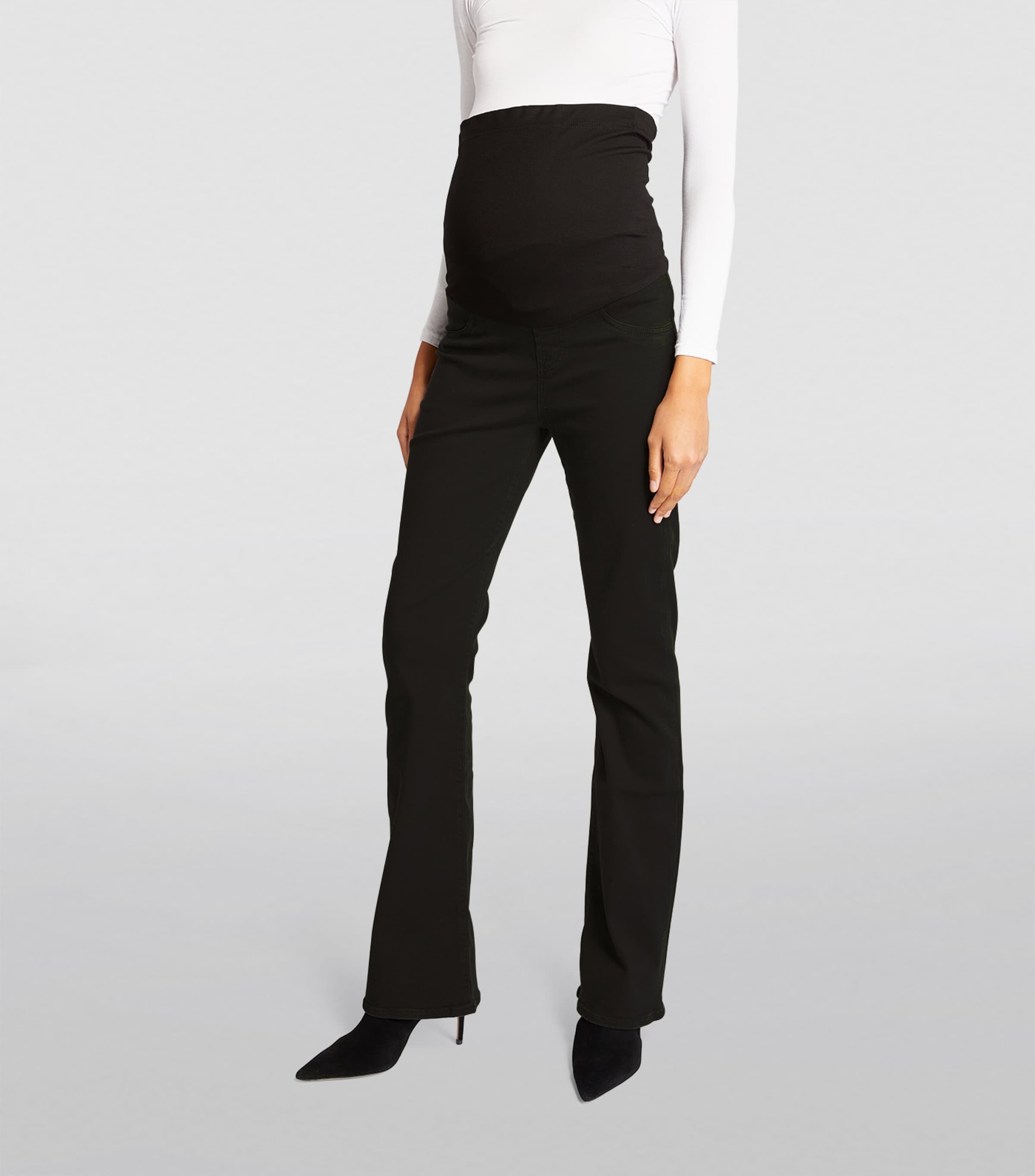 Maternity Bootcut Jeans BLACK Image 3