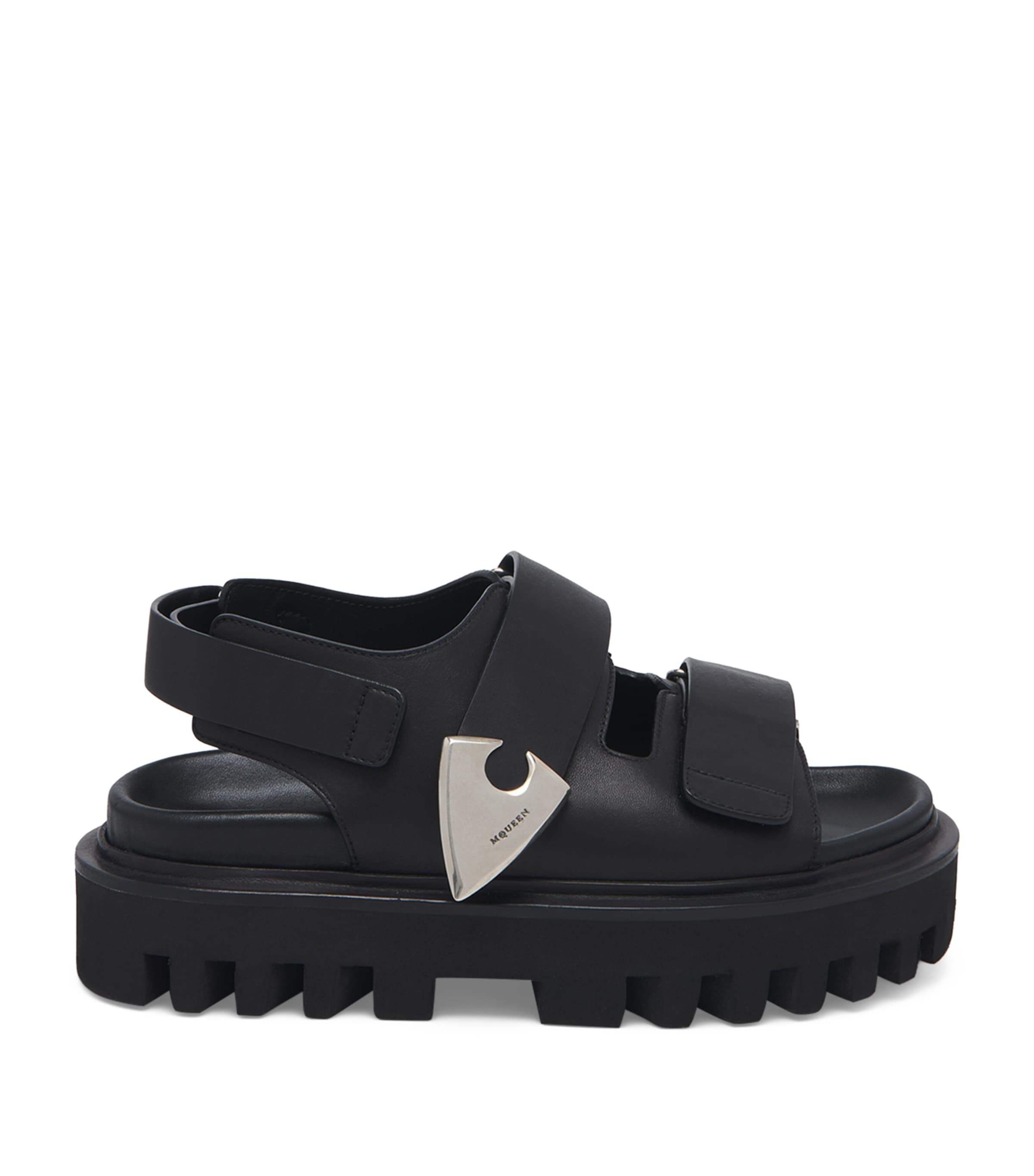 Alexander Mcqueen Parachute Sandal In Black