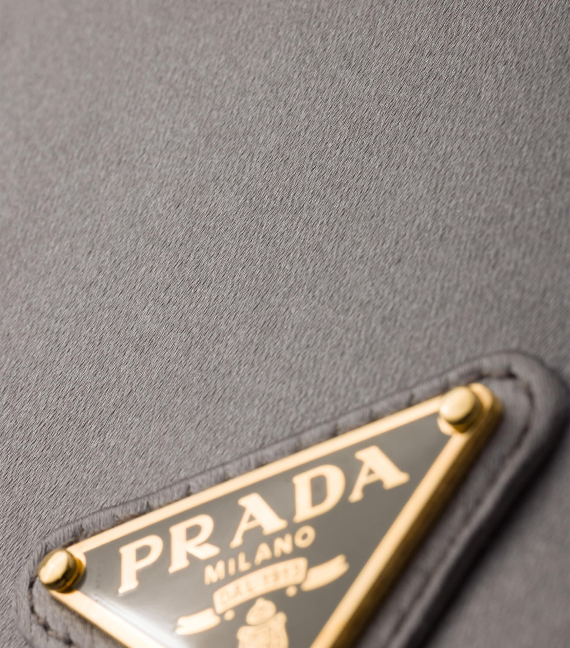 Prada Mini Satin Shoulder Bag Grey Image 6