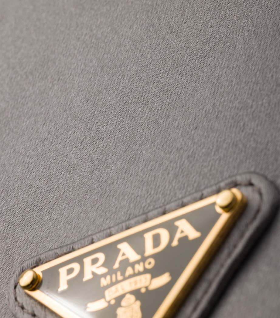 Prada Mini Satin Shoulder Bag Grey Image 6