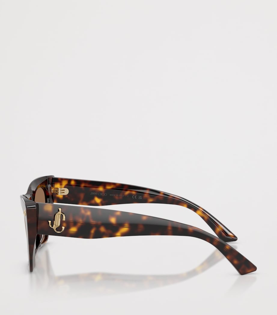 Jimmy Choo Square Cat Eye Sunglasses Brown Image 3