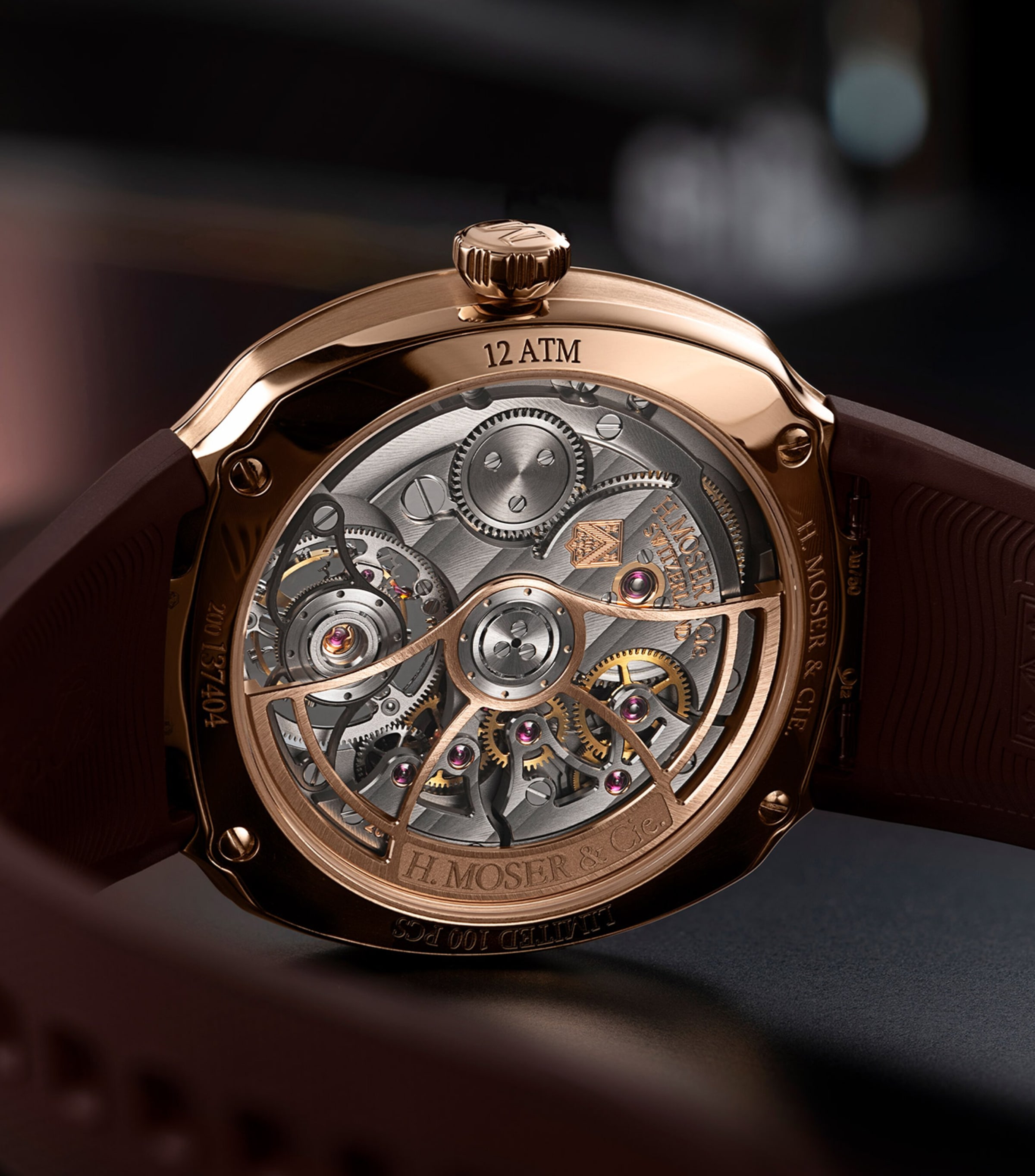H. Moser & Cie x Pierre Gasly Streamliner Tourbillon Watch 40mm Brown Image 2