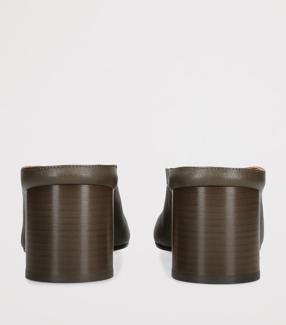 Leather Tabi Heeled Mules 60 MID BROWN Image 2
