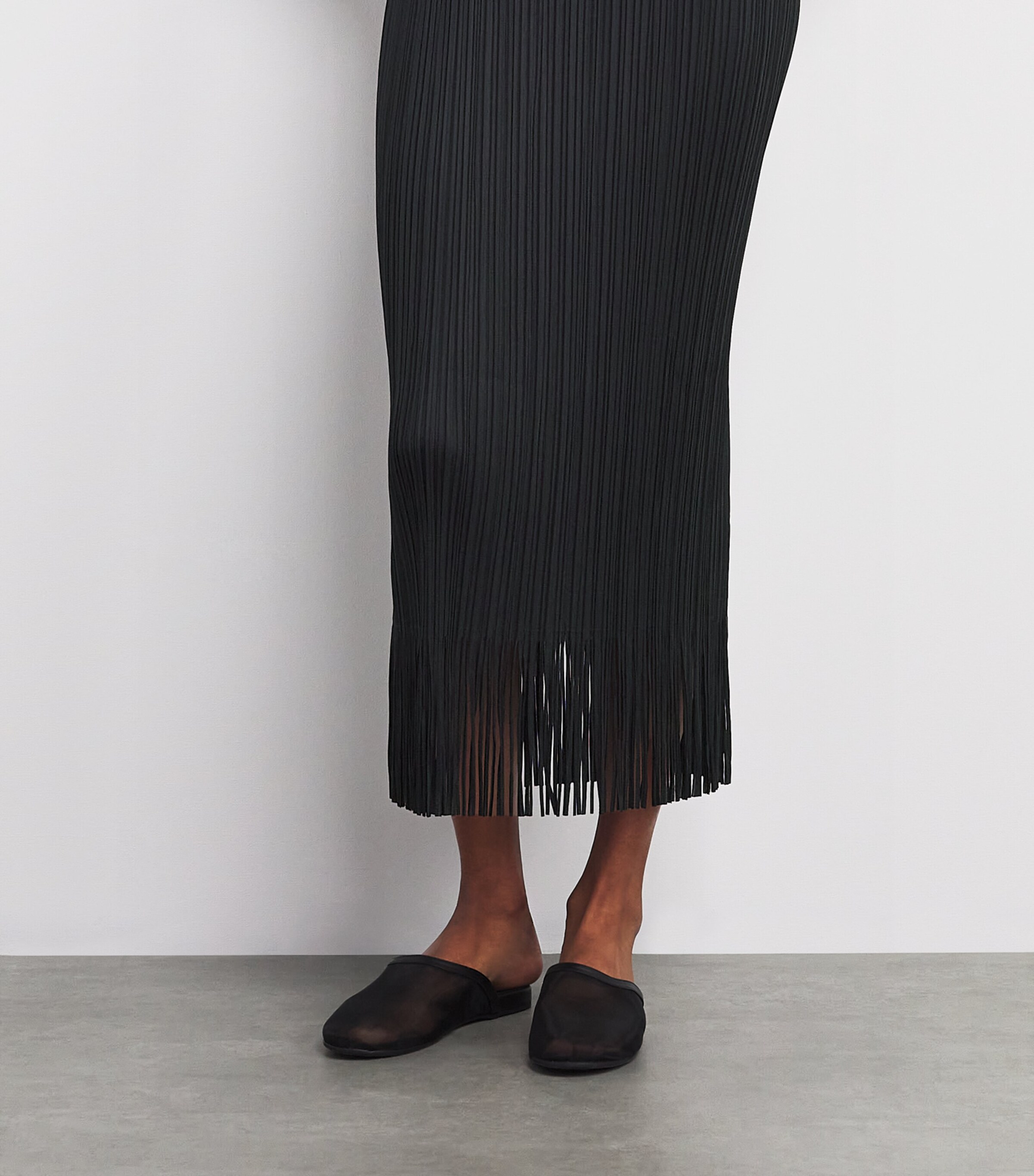 Pleats Please Issey Miyake Black Wave Midi Dress | Harrods US