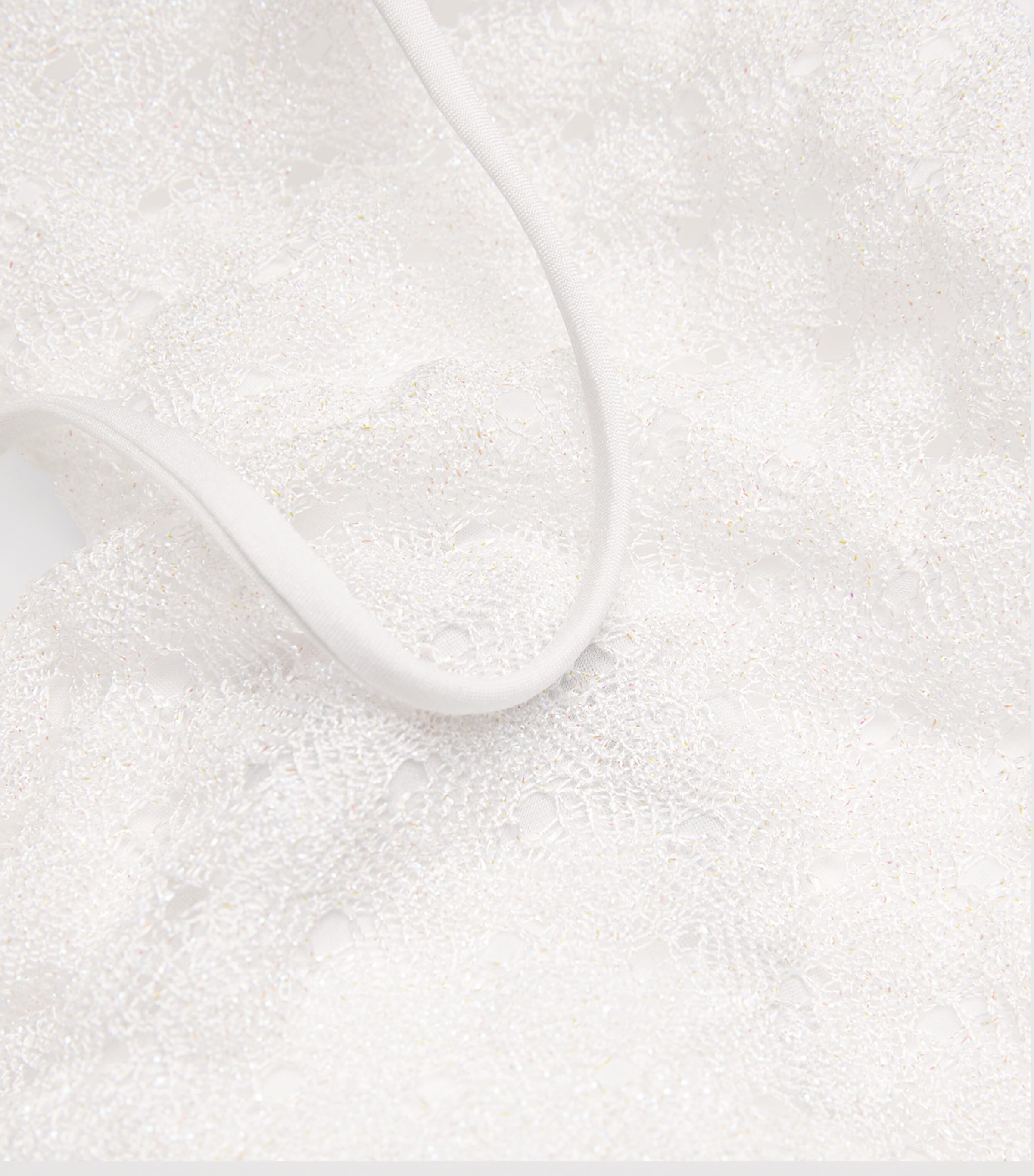 Metallic Plunge Swimsuit S01JWWHITE Image 4