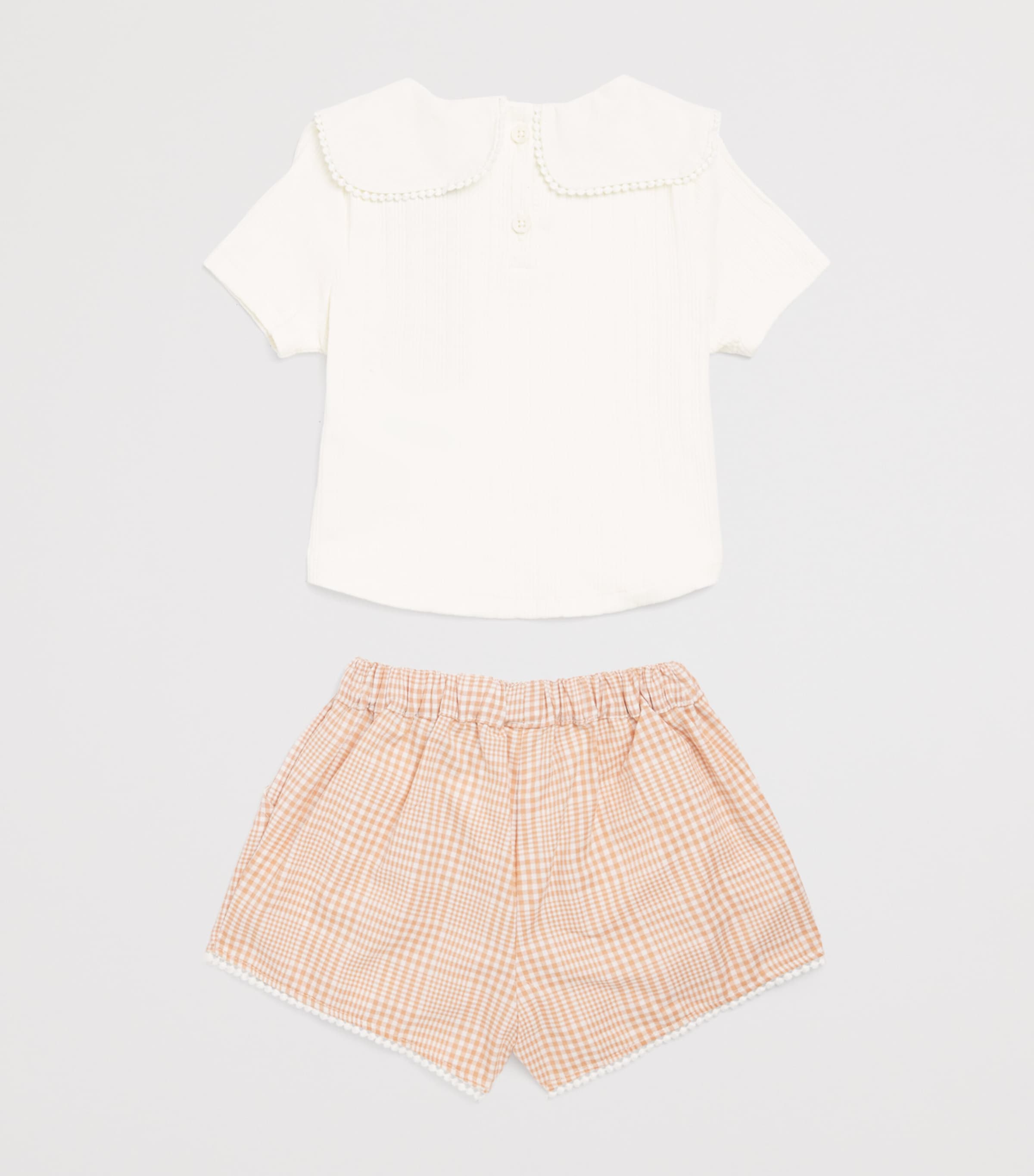 Gingersnaps Cotton Jurin Top and Shorts Set (6-36 Months) Multiolor Image 2