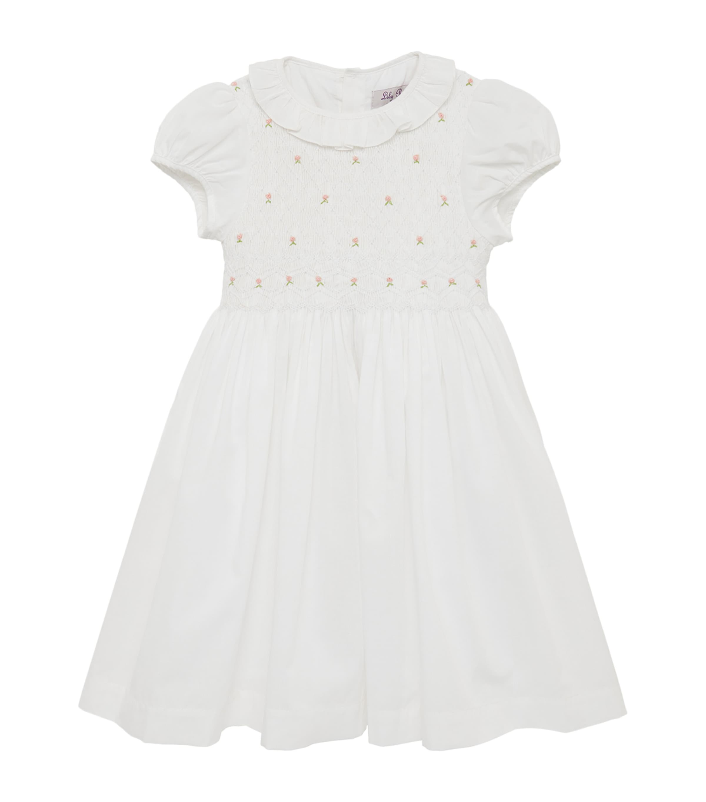 Trotters Willow Rose Smock Dress (12 Months - 5 Years) White Image 1