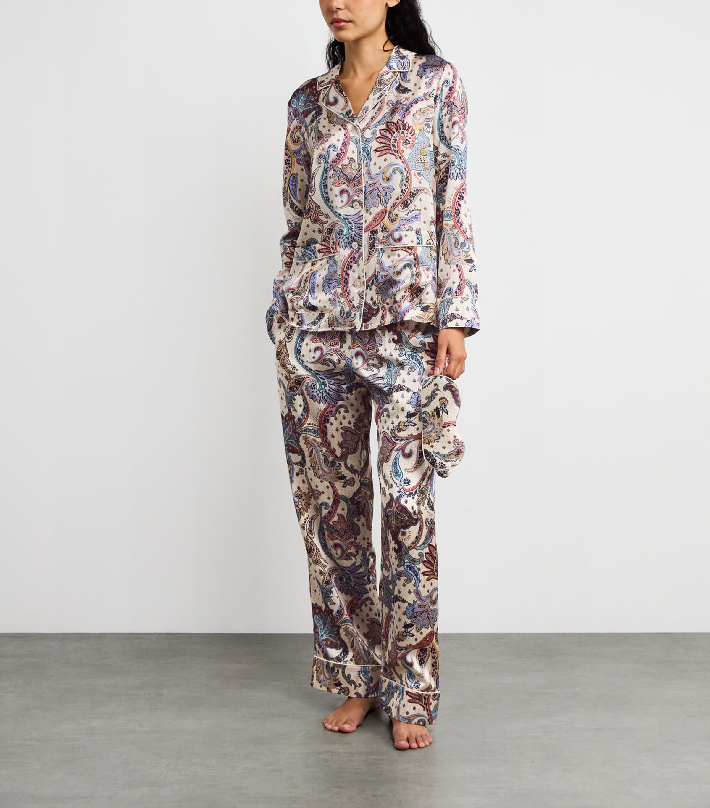 Silk Paisley Pyjama Set MULTI Image 2
