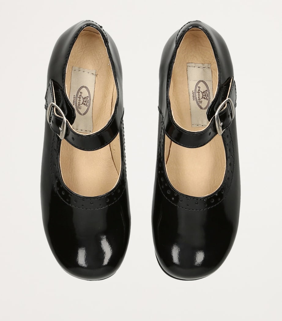 papouelli Leather Millie Mary Janes Black Image 4