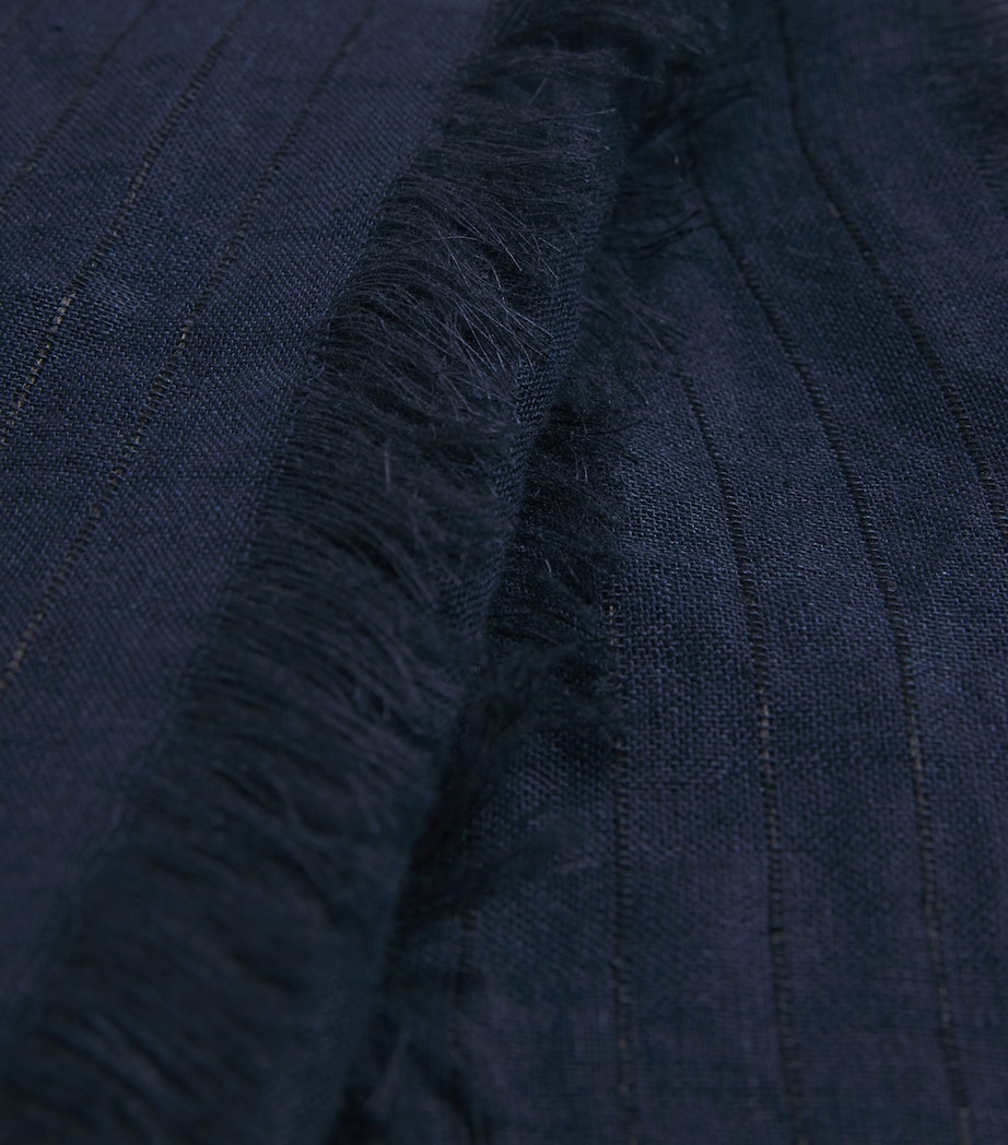 Fabiana Filippi Linen-Blend Embellished Shawl Blu Notte Image 4