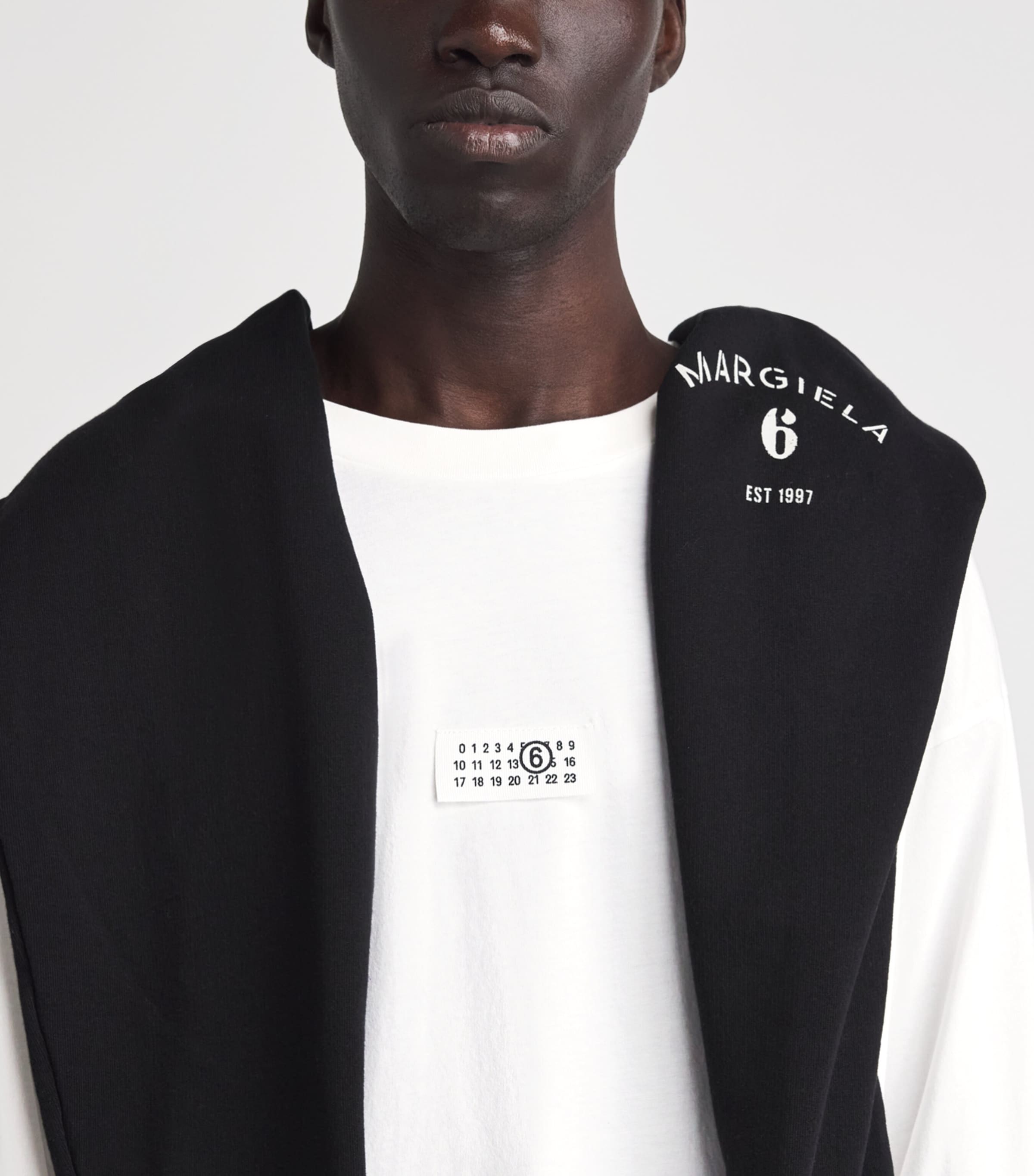 MM6 Maison Margiela Mens Cotton Numerical Logo T-Shirt White Image 3