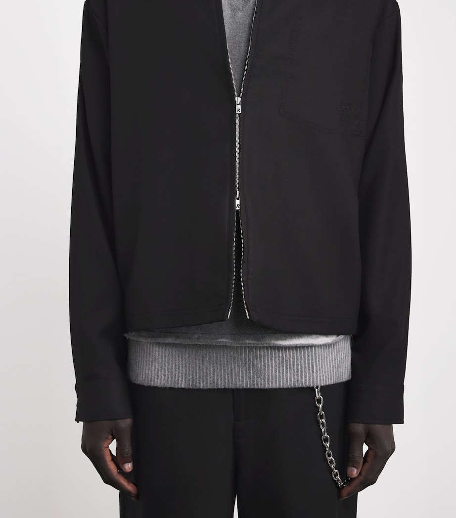 Zip-Up Overshirt JET BLACK Image 6
