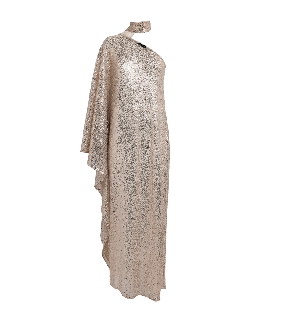 Taller Marmo Womens Sequin Ubud Disco Maxi Dress White Sand Image 1