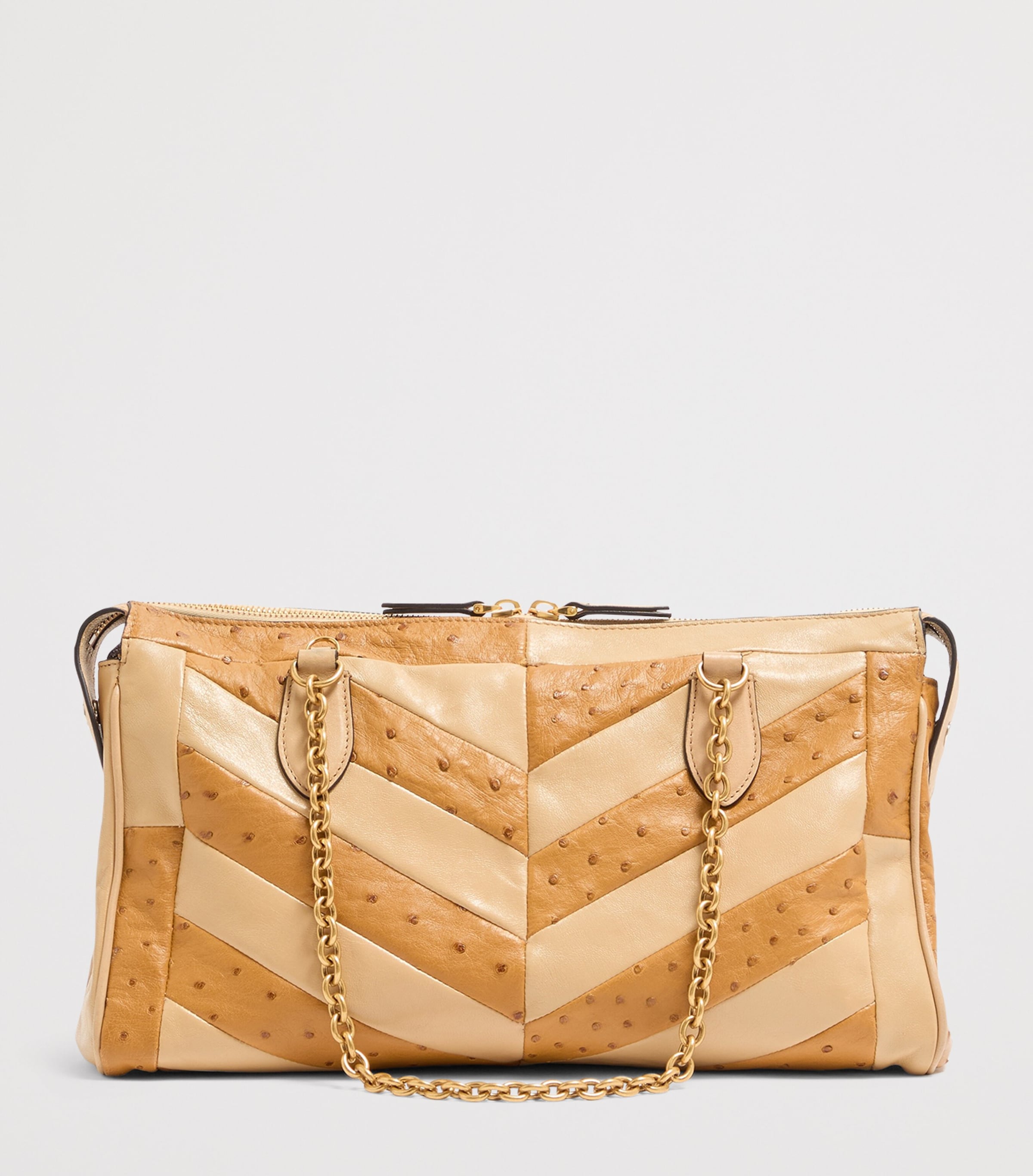 Valentino Garavani Medium Ostrich Leather Panthea Tote Bag Image 4