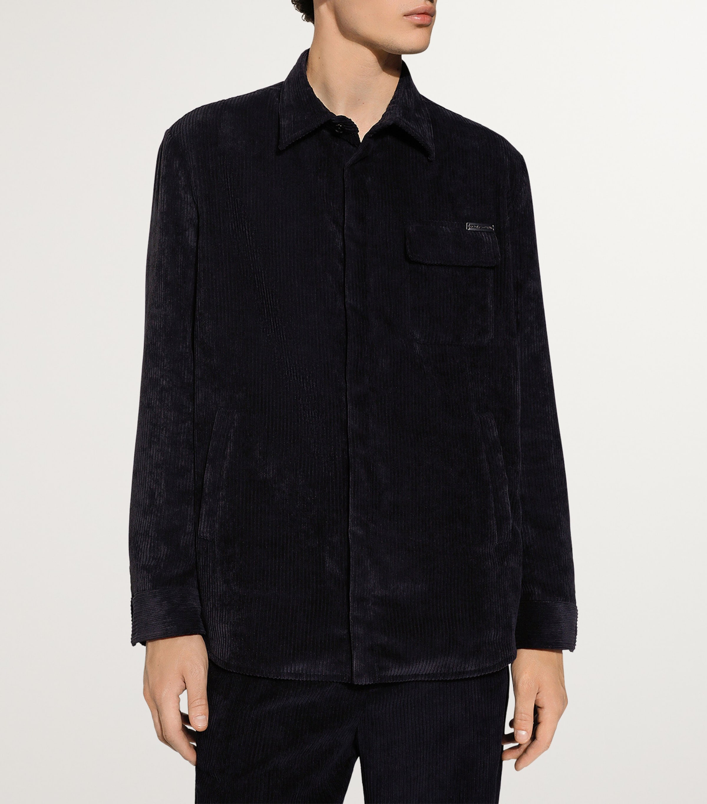 Corduroy Shirt N0000-BLACK Image 3