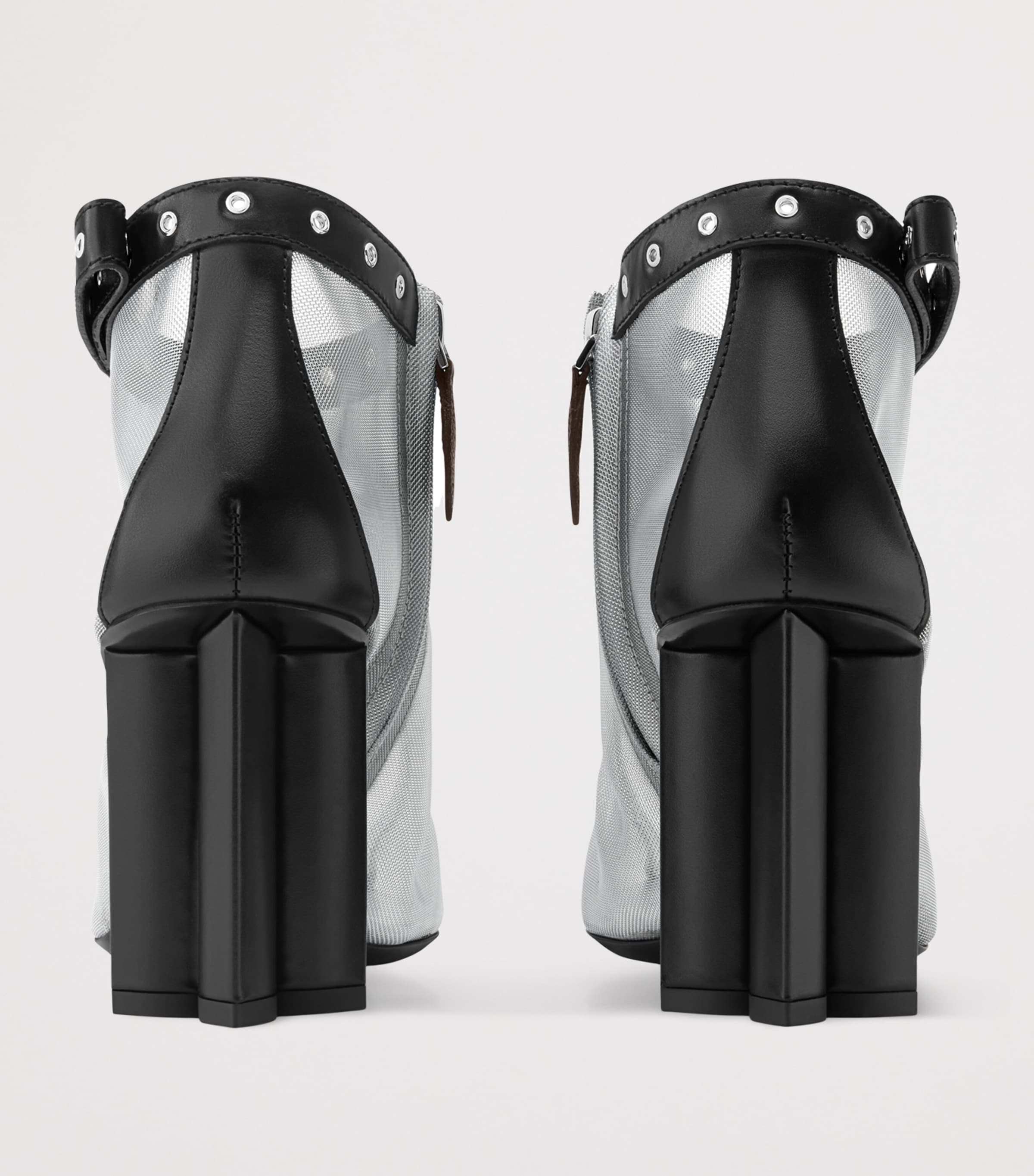 Mesh Silhouette Ankle Boots 80 SILVER Image 3