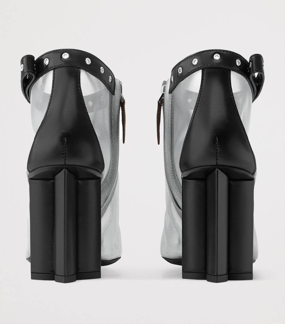 Mesh Silhouette Ankle Boots 80 SILVER Image 3