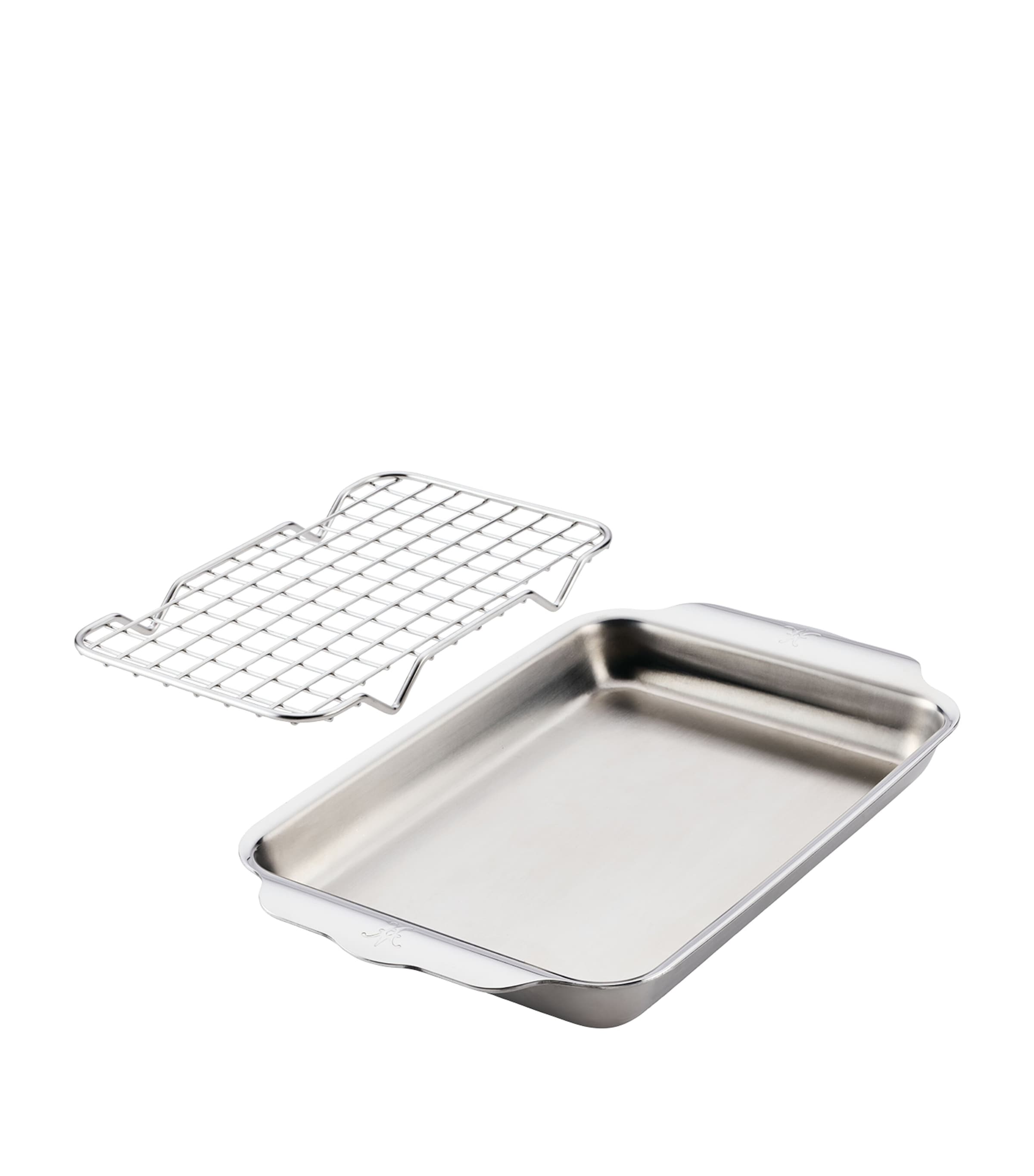 Stainless Steel Baking Pan with Cooling Rack (29cm) SILVER Image 1
