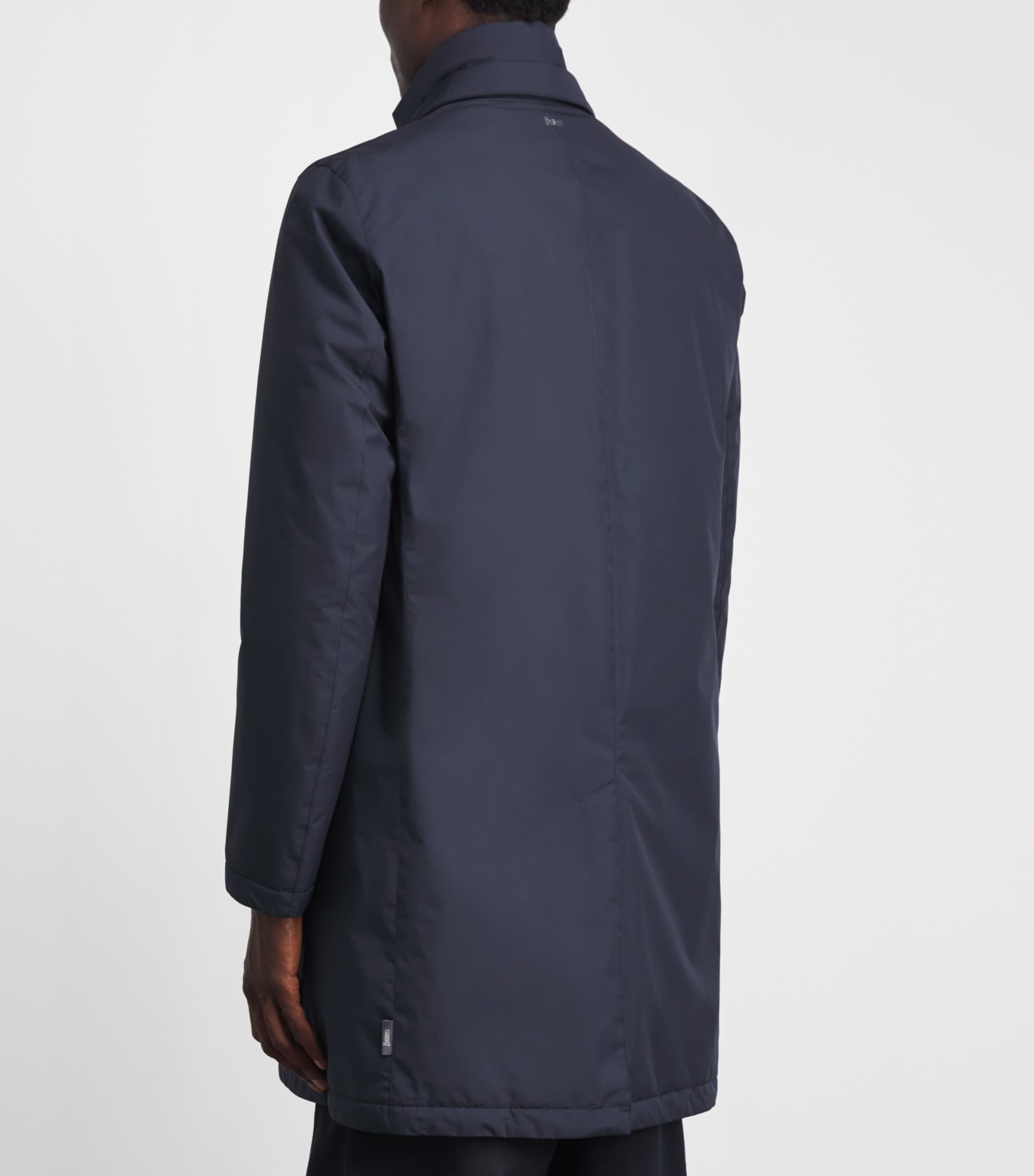 Herno Mens Waterproof 2-Layer Overcoat Blu Navy Image 5