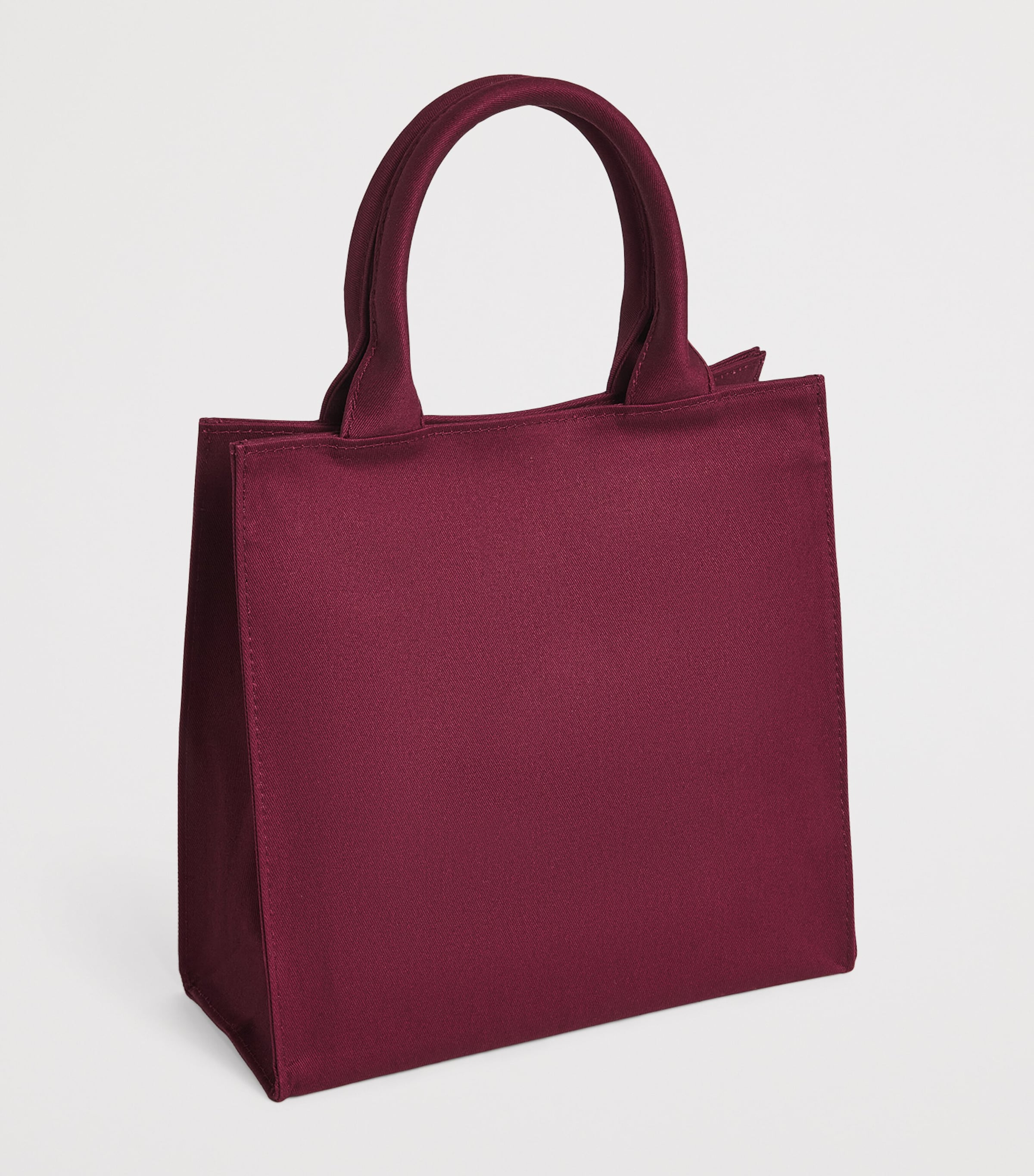Harrods Small Logo Tote Bag Burgundy Image 2