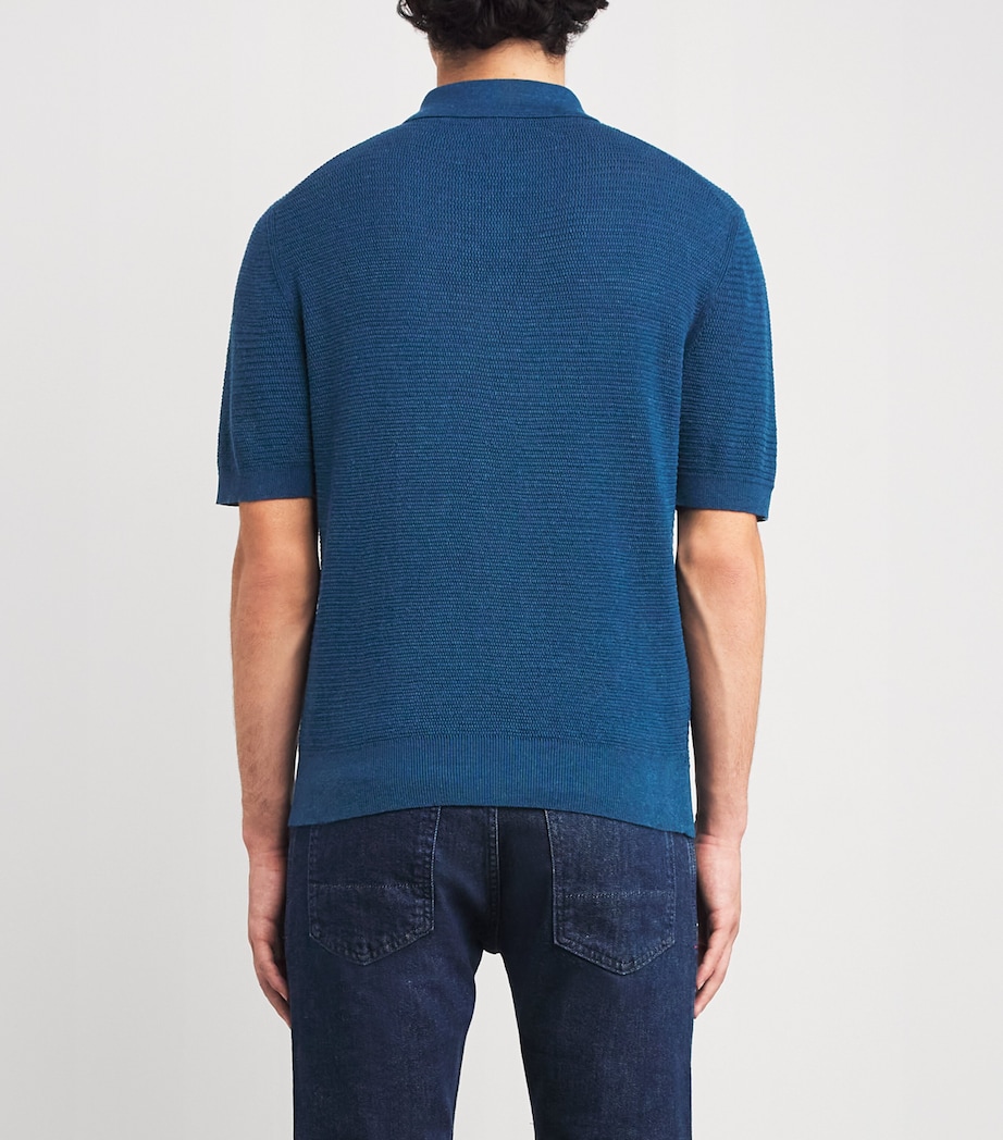 Silk-Linen Polo Shirt 821 Image 4