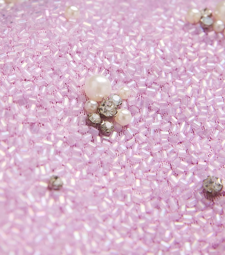 Crystal Beaded Mini Dress LAVENDAR Image 5