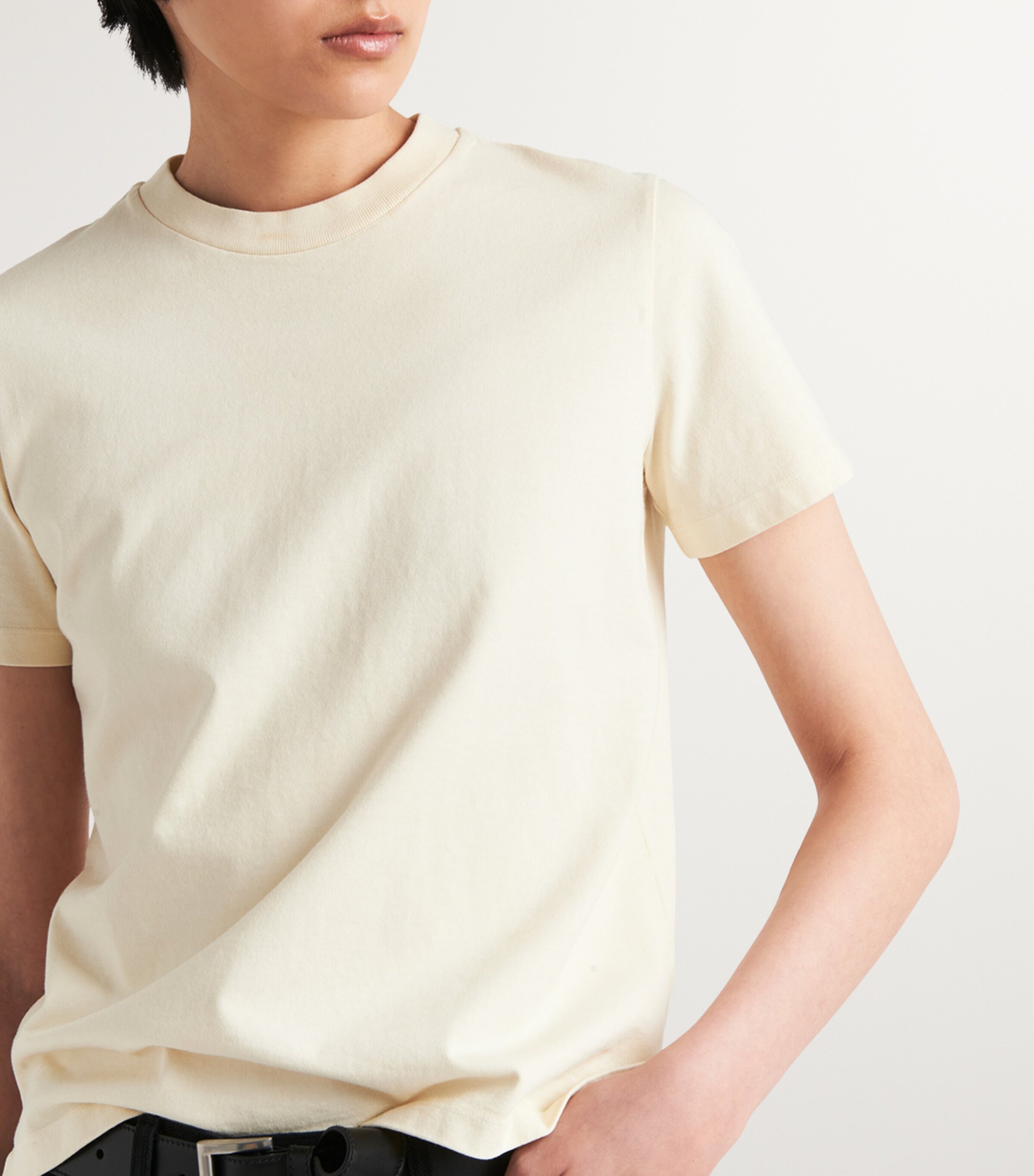 Prada Womens Fabric Logo T-Shirt Image 3