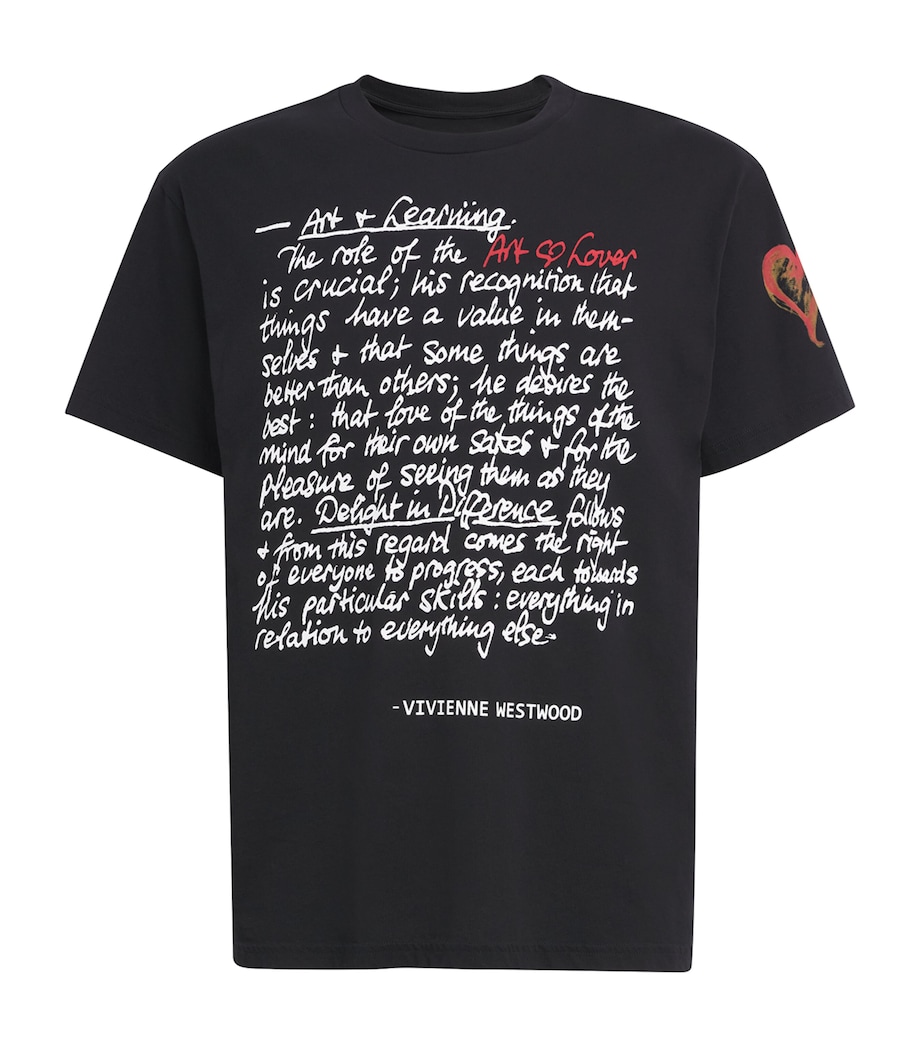 Vivienne Westwood Mens Cotton Printed T-Shirt Black Image 1