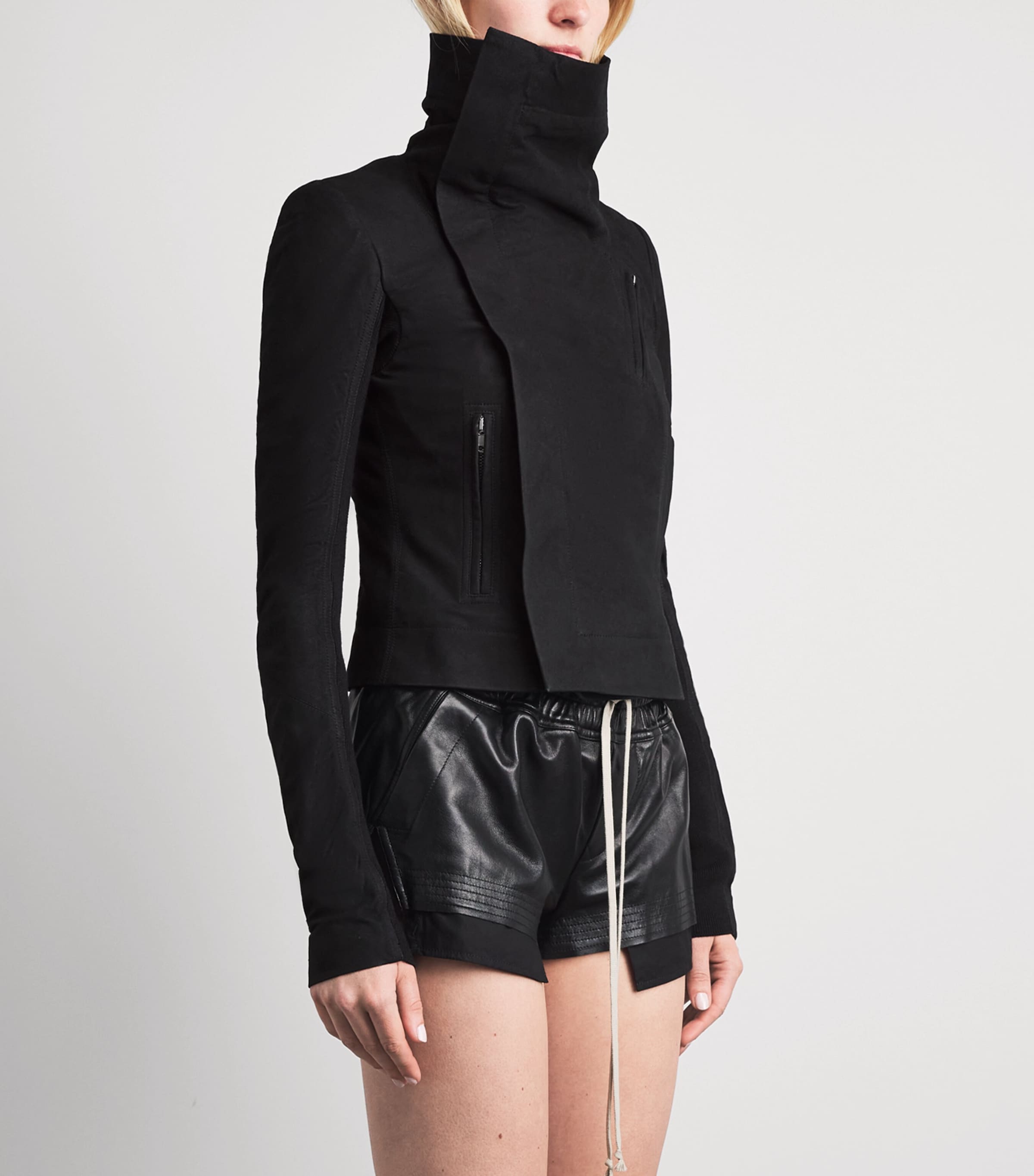 Rick Owens Womens Giacca Leather Jacket Black Image 4
