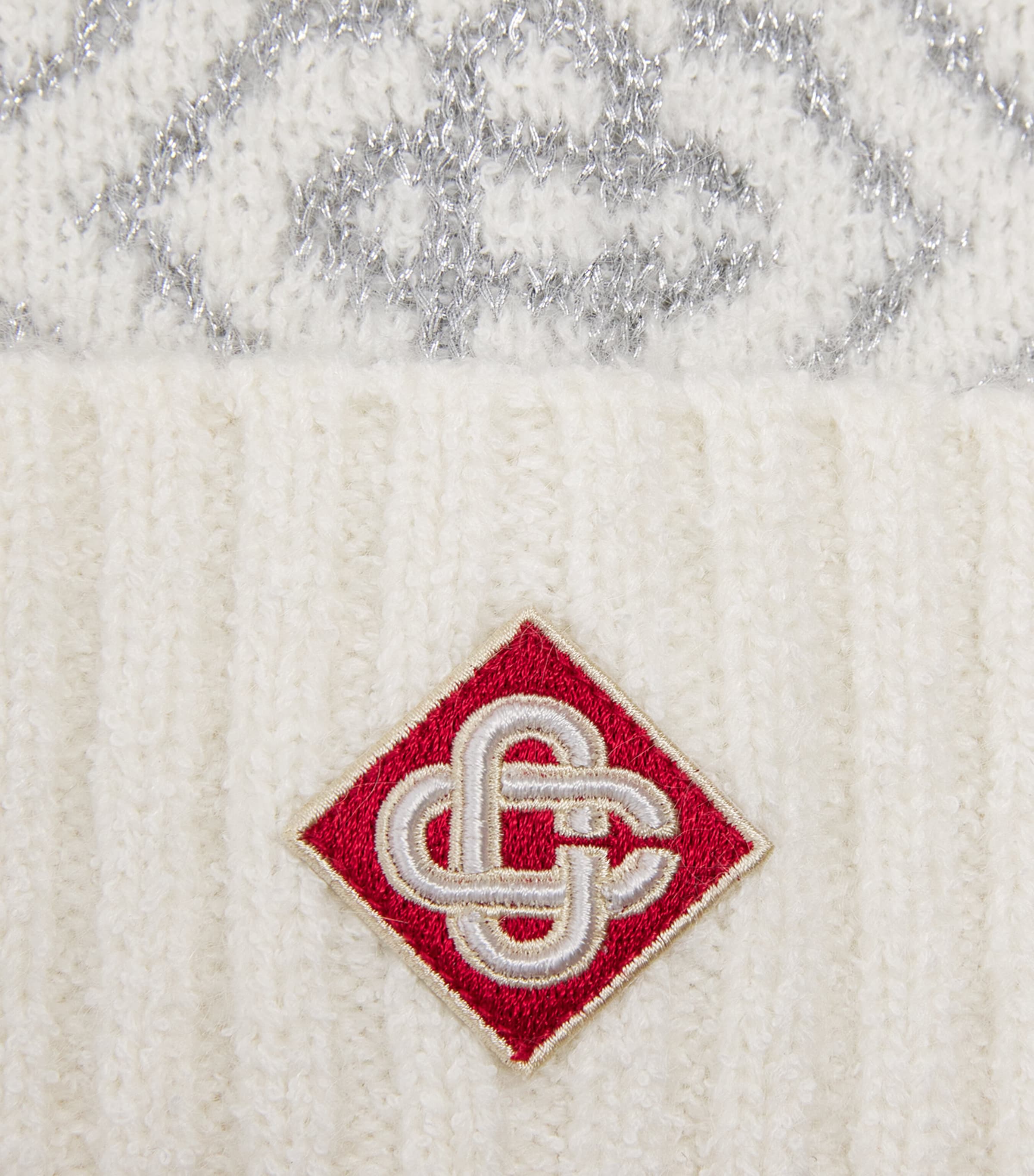 Mohair-Blend Ski Monogram Beanie WHITE Image 3