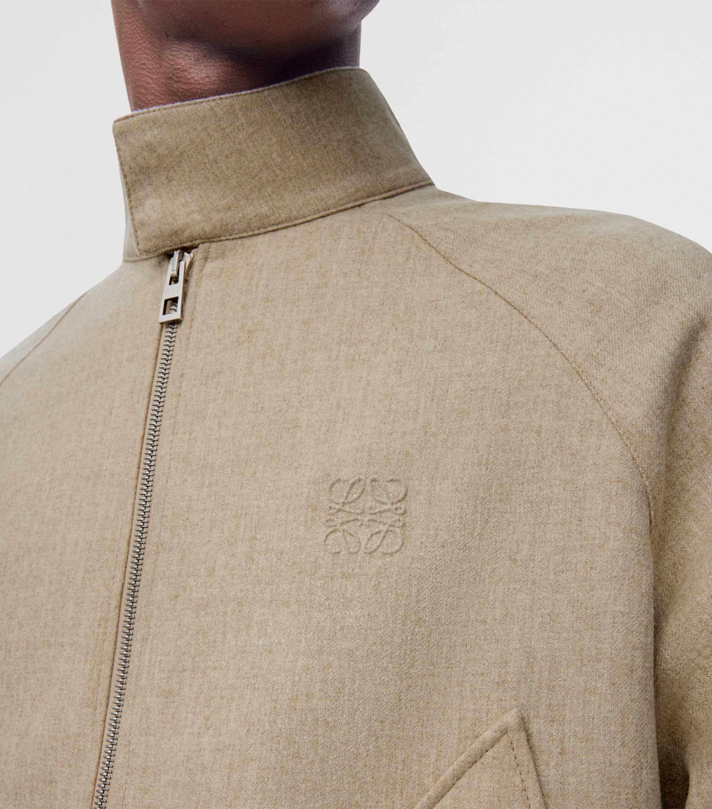 Wool-Blend Bomber Jacket BEIGE MELANGE Image 5