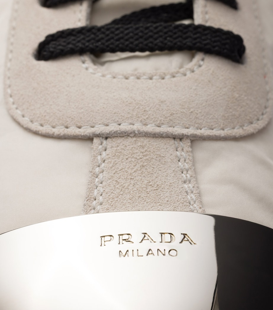 Suede and Re-Nylon Collapse Sneakers F0304 Image 5