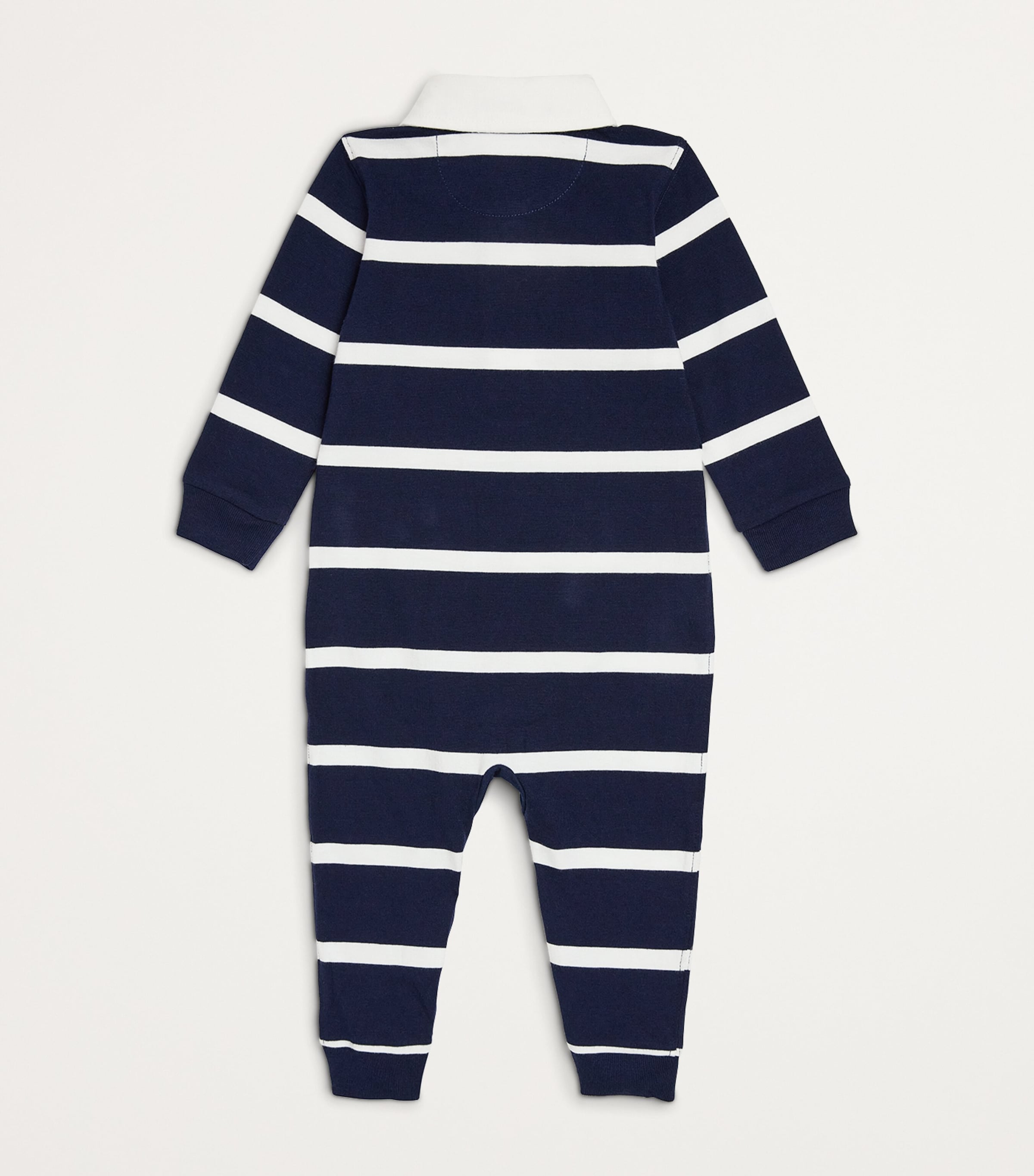 Ralph Lauren Kids Striped All-In-One (3-12 Months) Navy Image 2