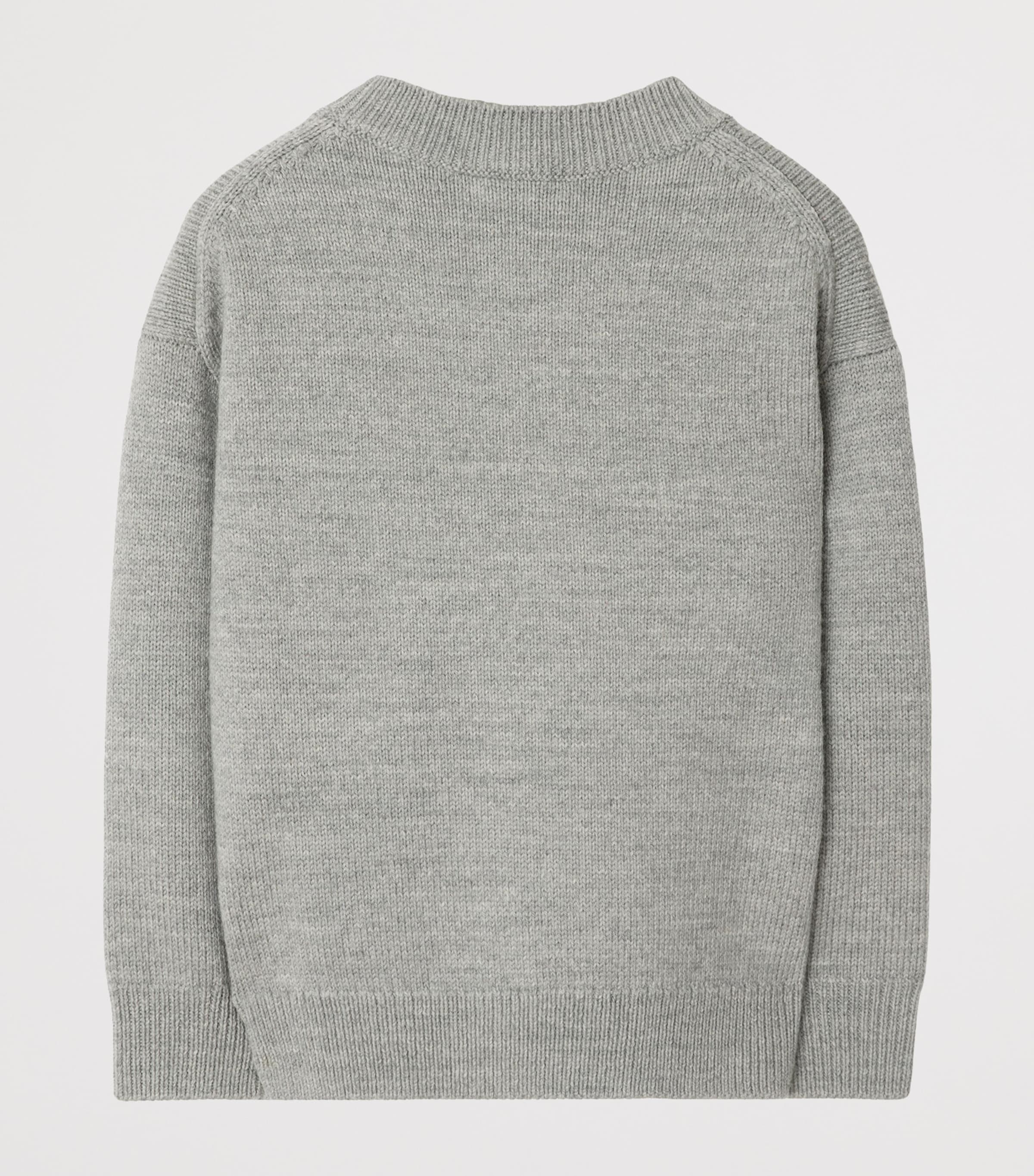 Wool Thomas Bear Sweater (3-12 Years) LIGHT GREY MELANGE Image 2