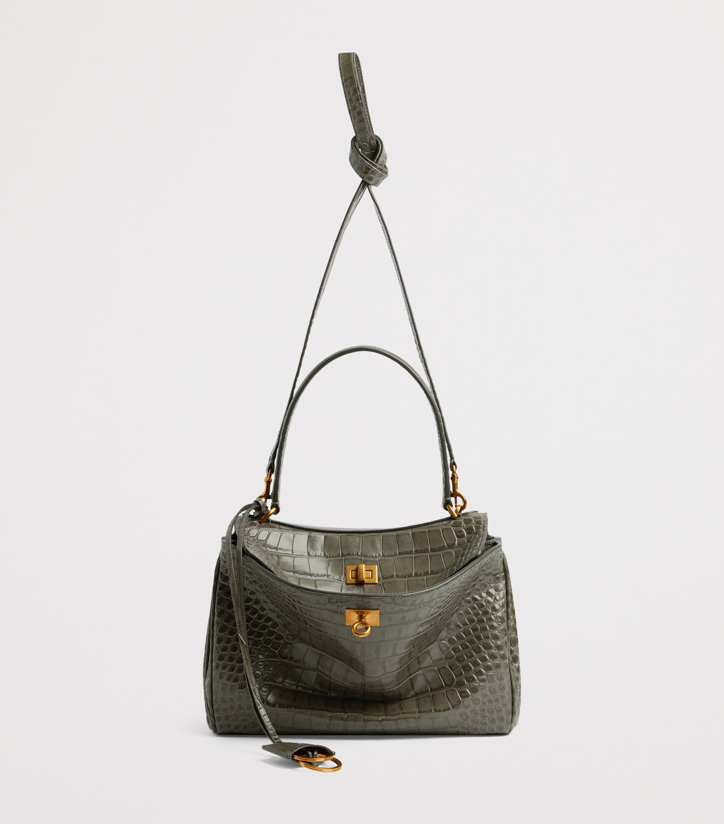 Embossed Leather Rodeo Shoulder Bag 3258 Image 3