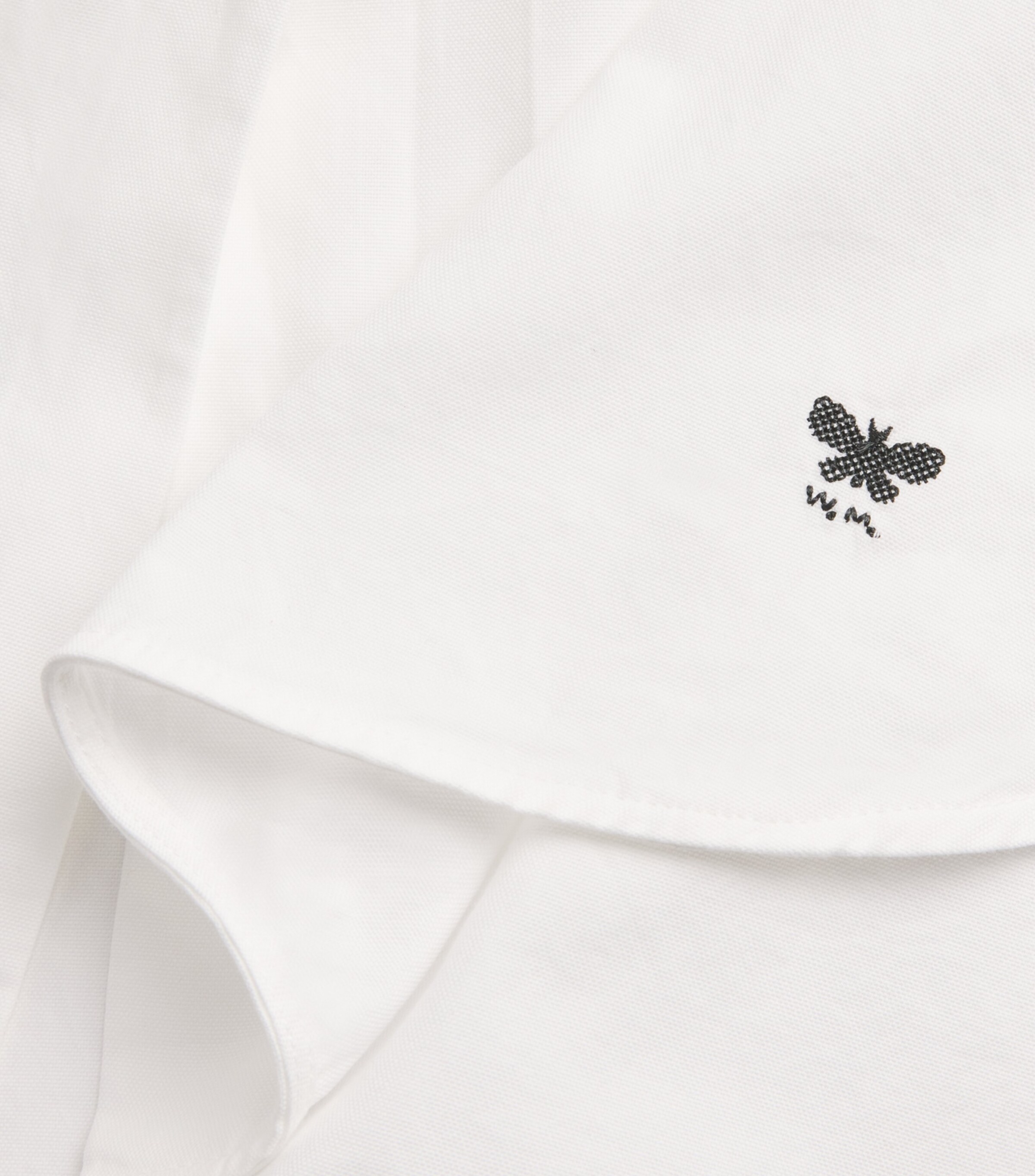 Cotton Cropped-Sleeve Oxford Shirt WHITE Image 5