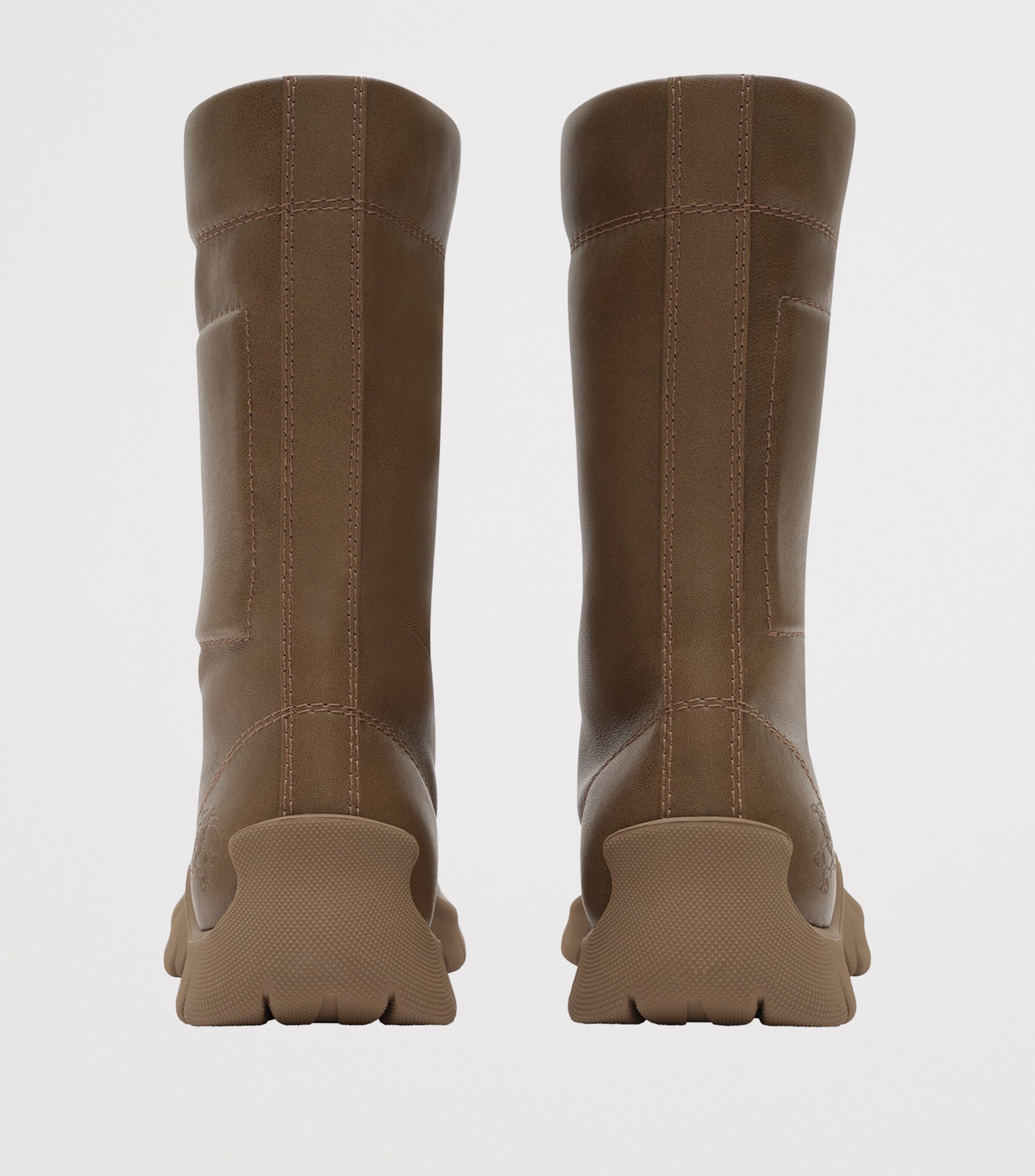 Burberry Leather Tone Lace-Up Boots Sun Baked Brown Image 3