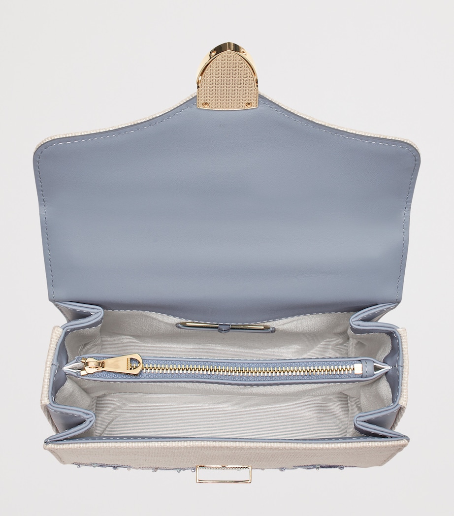 Aspinal Of London Midi Canvas Mayfair Top-Handle Bag Skyblue Image 4