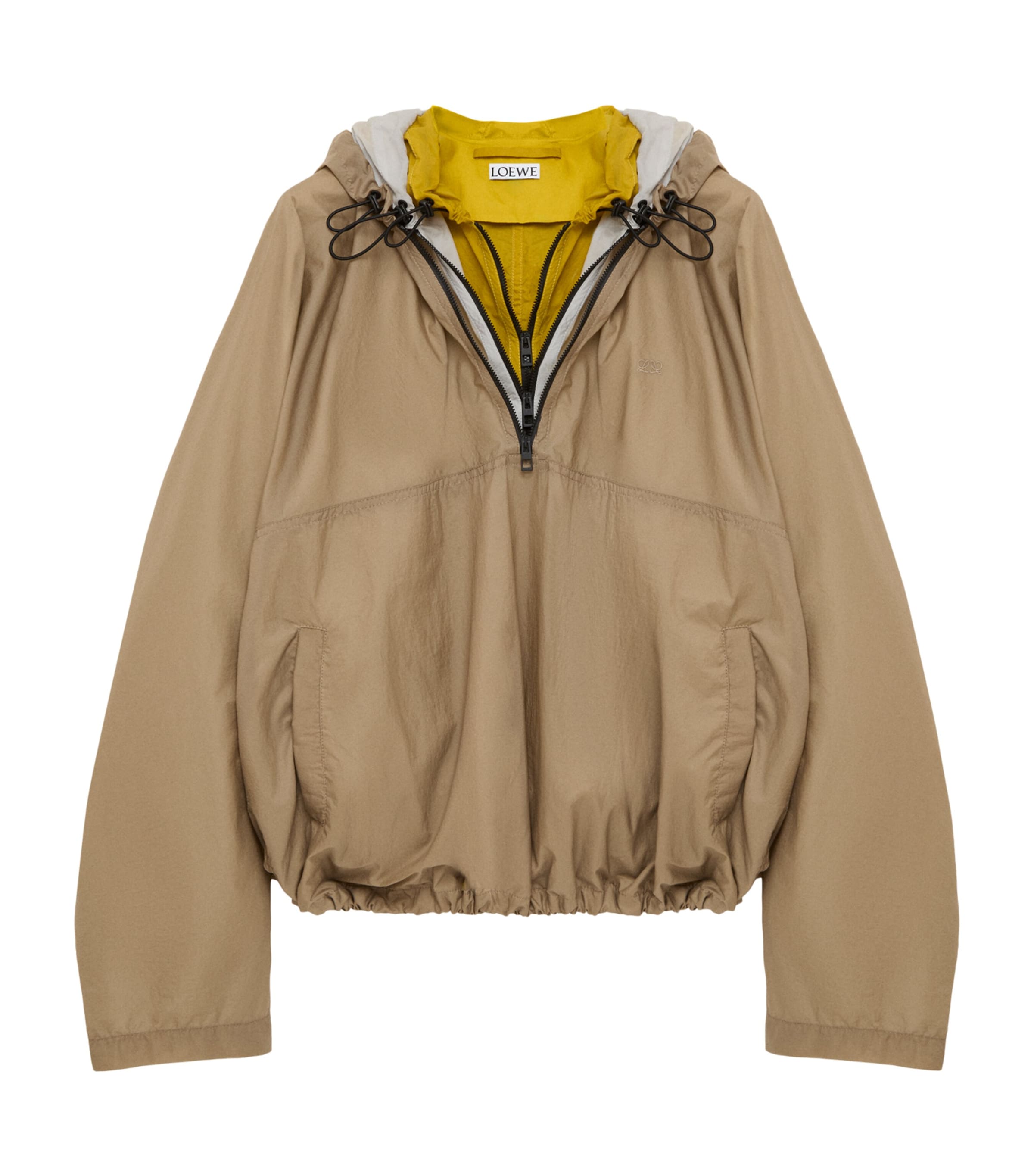 LOEWE Mens Multi-Fastening Anorak Jacket Beige Image 1