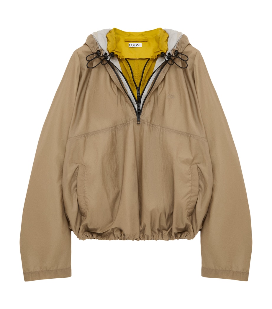 LOEWE Mens Multi-Fastening Anorak Jacket Beige Image 1