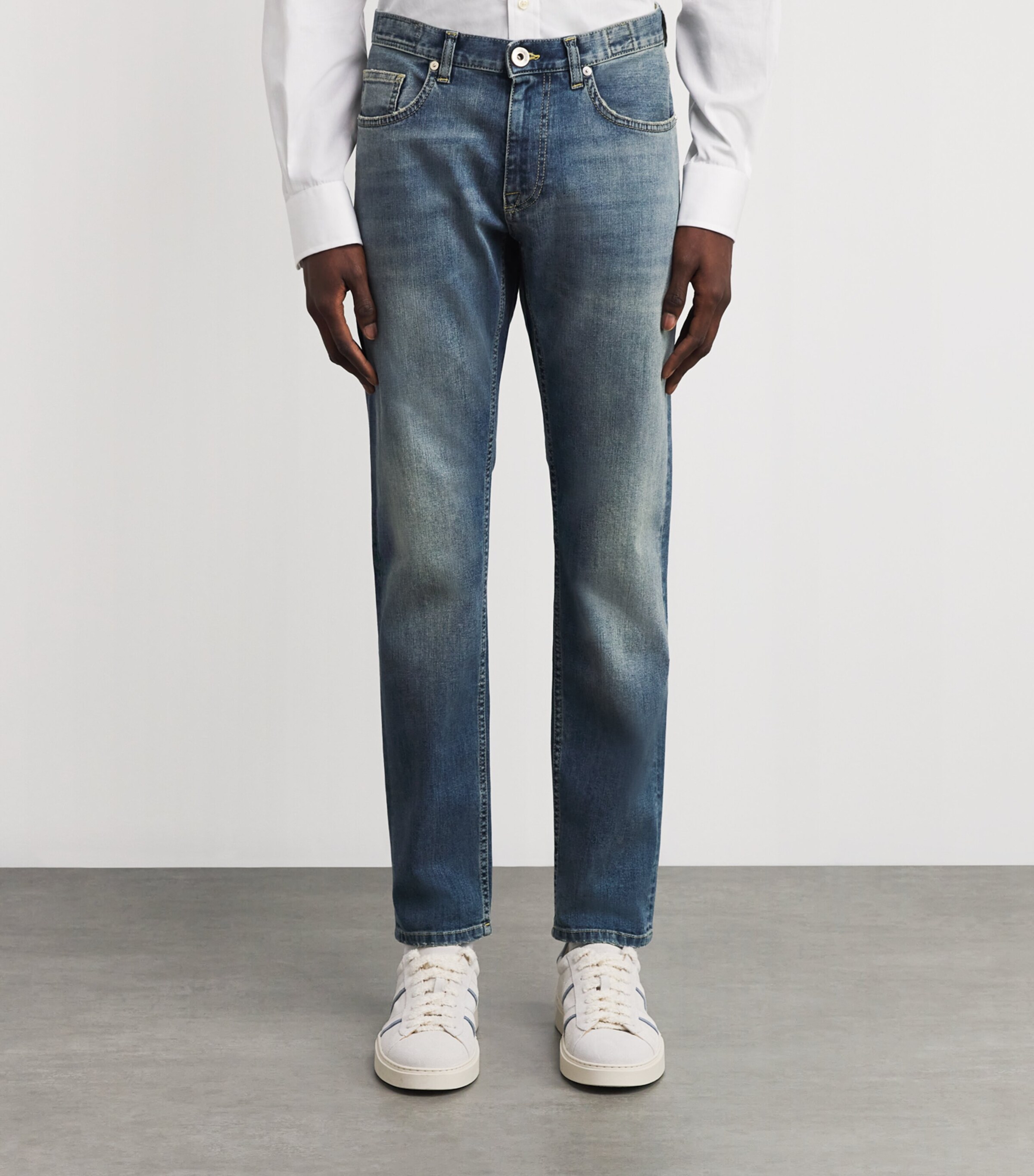 Eleventy Mens Five-Pocket Slim Jeans Zucchero Image 3