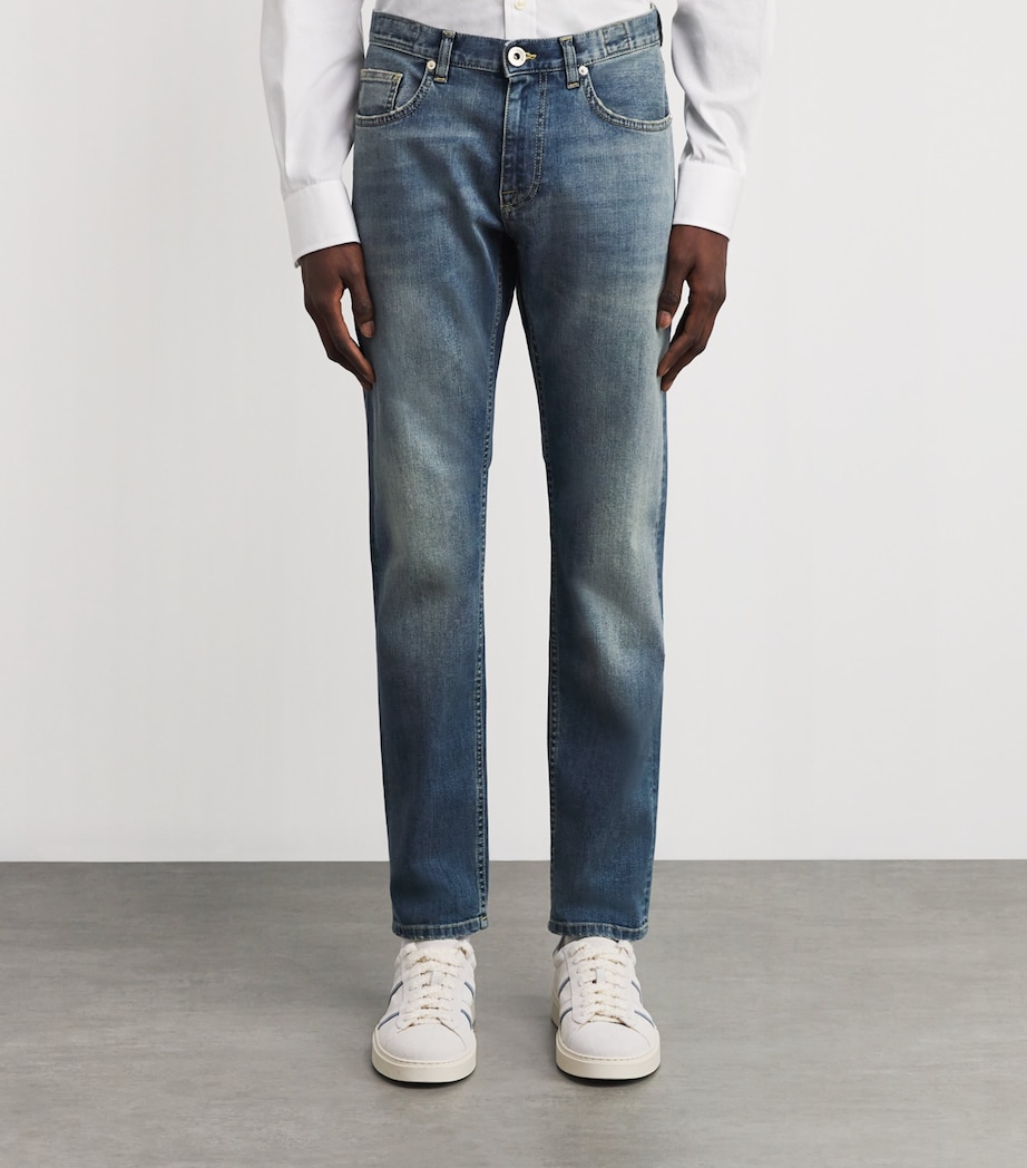 Eleventy Mens Five-Pocket Slim Jeans Zucchero Image 3