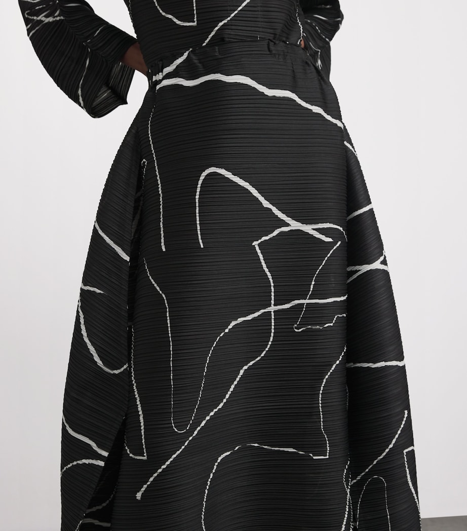Printed Pause Midi Skirt BLACK Image 6