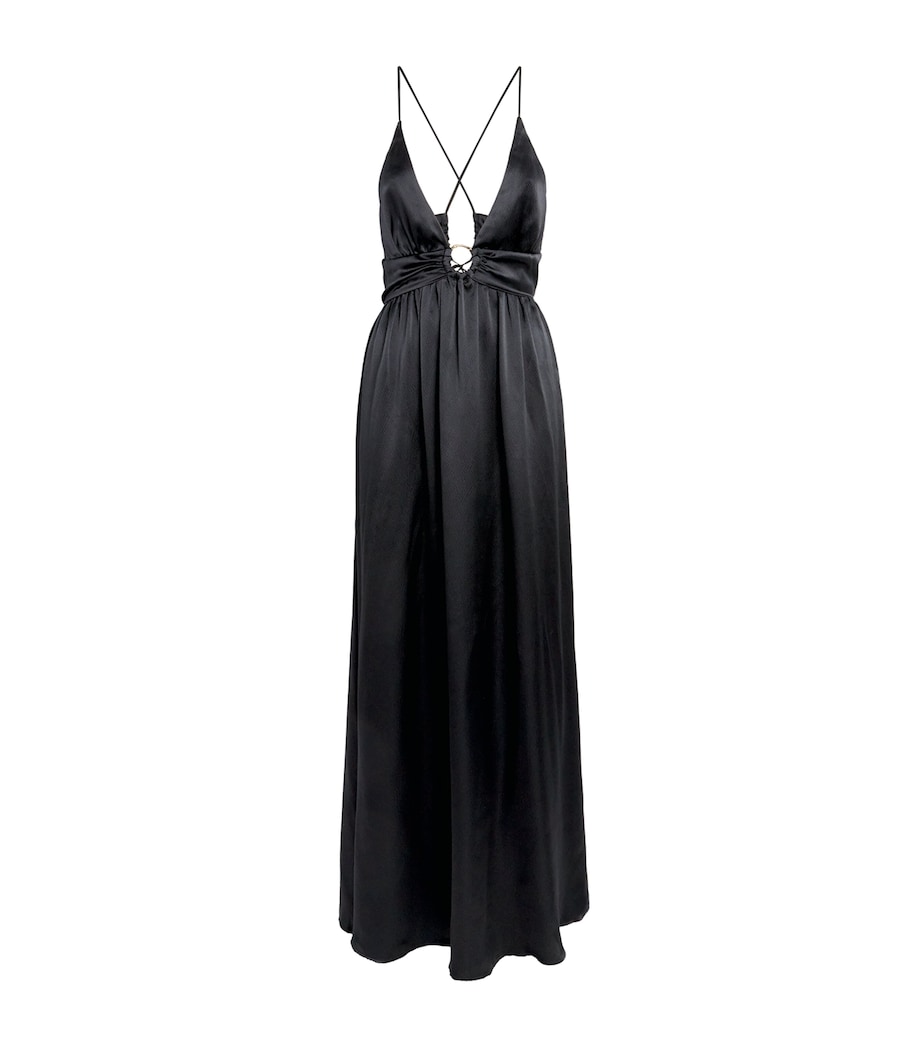Silk Meteora Maxi Dress BLK-BLK/SILK Image 1